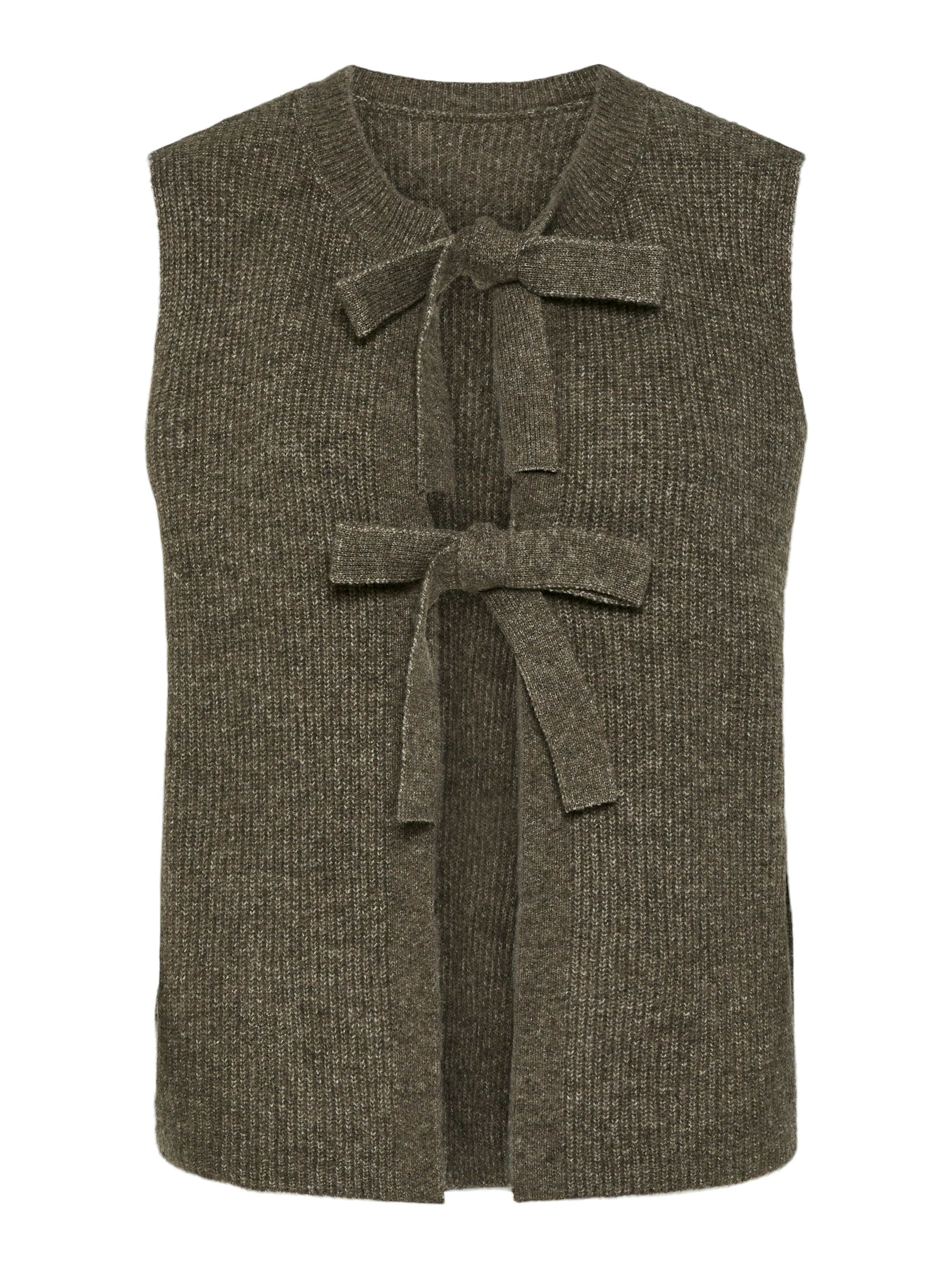 pieces Cardigan »PCSILLY SL REV TIE VEST KNIT NOOS BC« mit Bindebändern