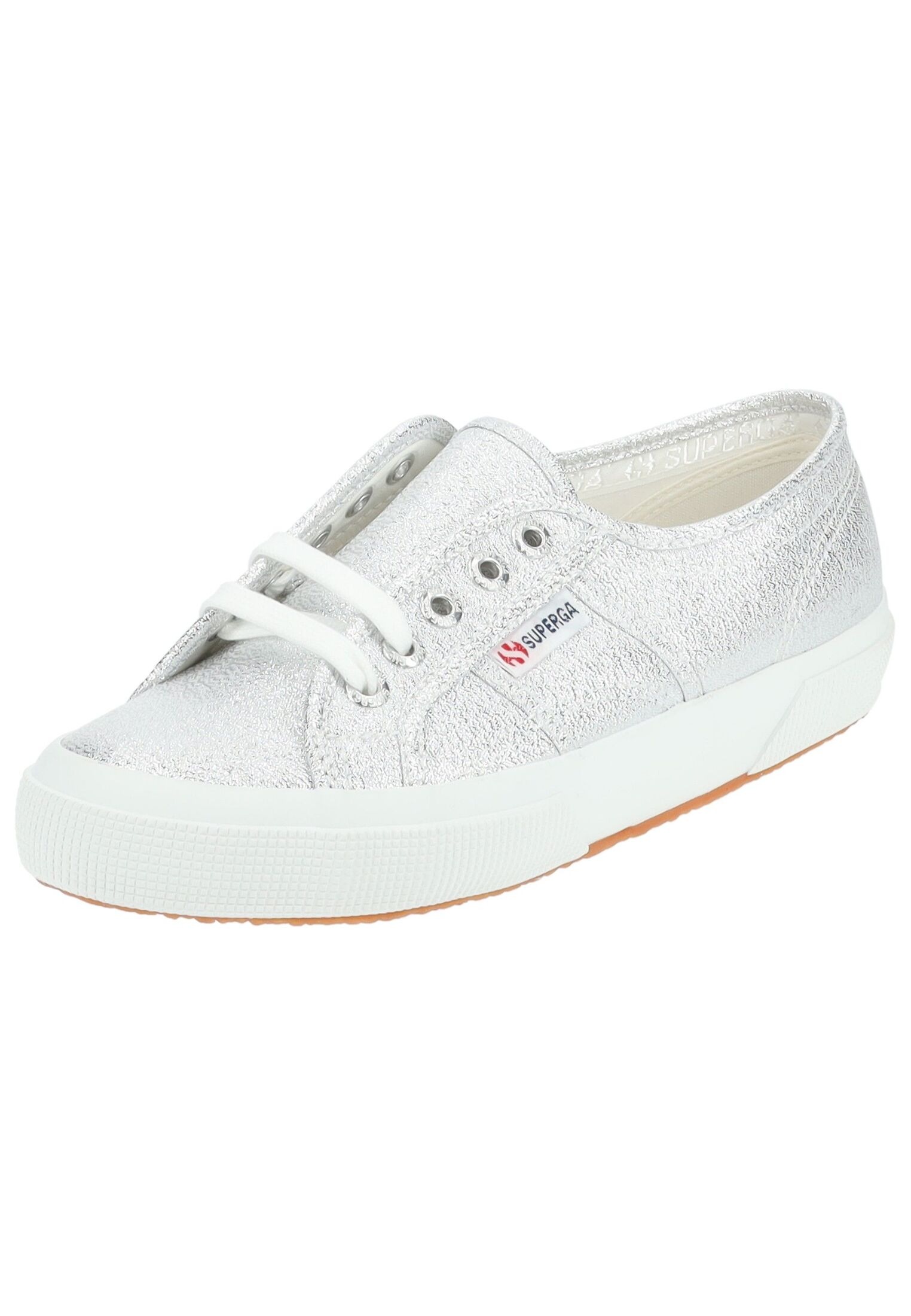 SUPERGA Damen Sneaker "Superga Sneaker Textil", Gr. 37, silber, Textil, Schuhe