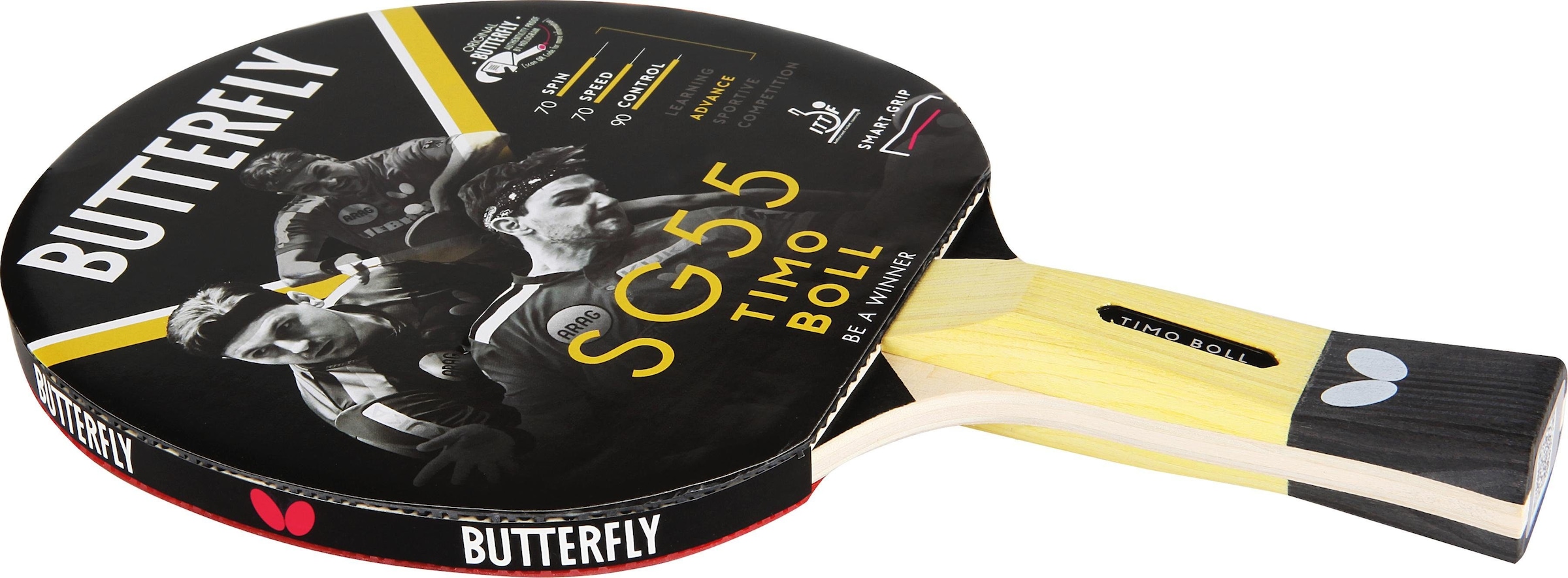 Butterfly Tischtennisschläger »Timo Boll SG55«, Einzigartige Grifftechnologie "smart.grip"