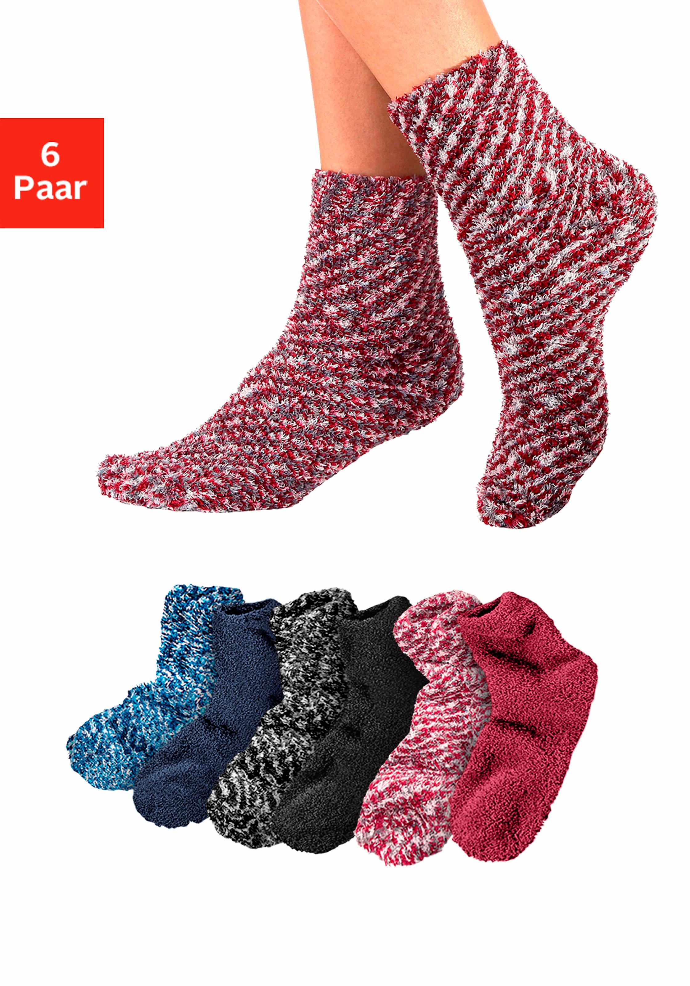 Lavana Kuschelsocken, (6 Paar), in Flausch-Qualität