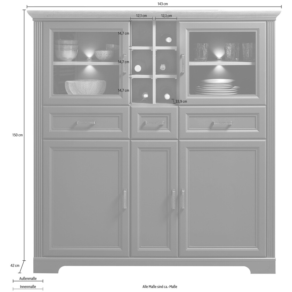 Innostyle Highboard »Jasmin«