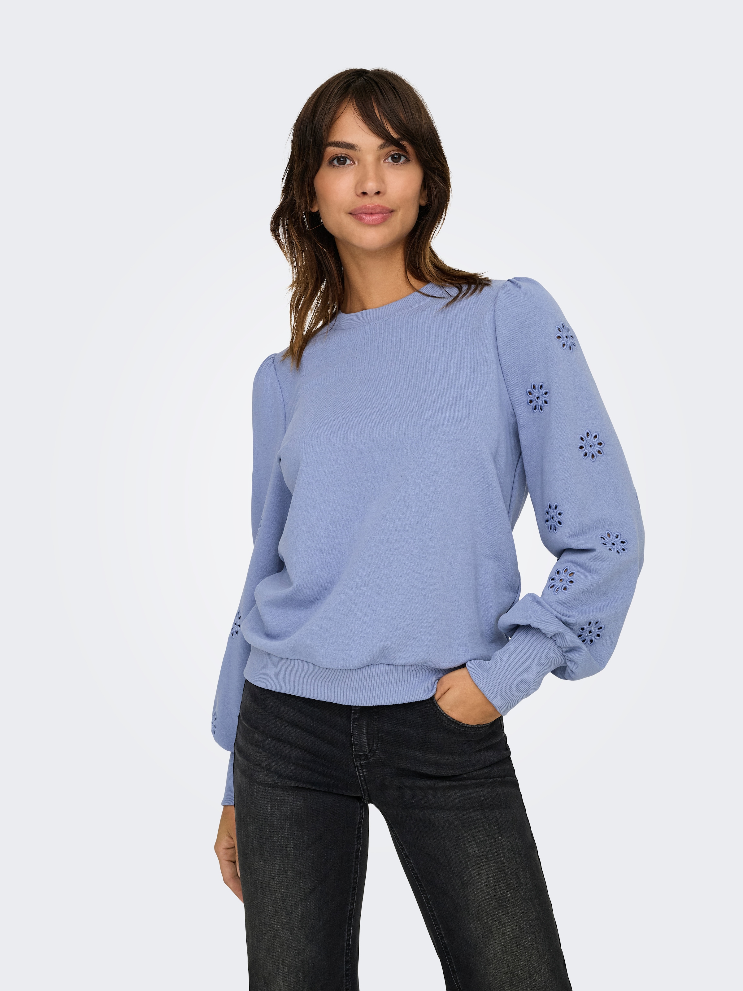 ONLY Sweatshirt "ONLFEMME L/S PUFF EMBROIDERY UB SWT", mit Puffärmeln mit w günstig online kaufen