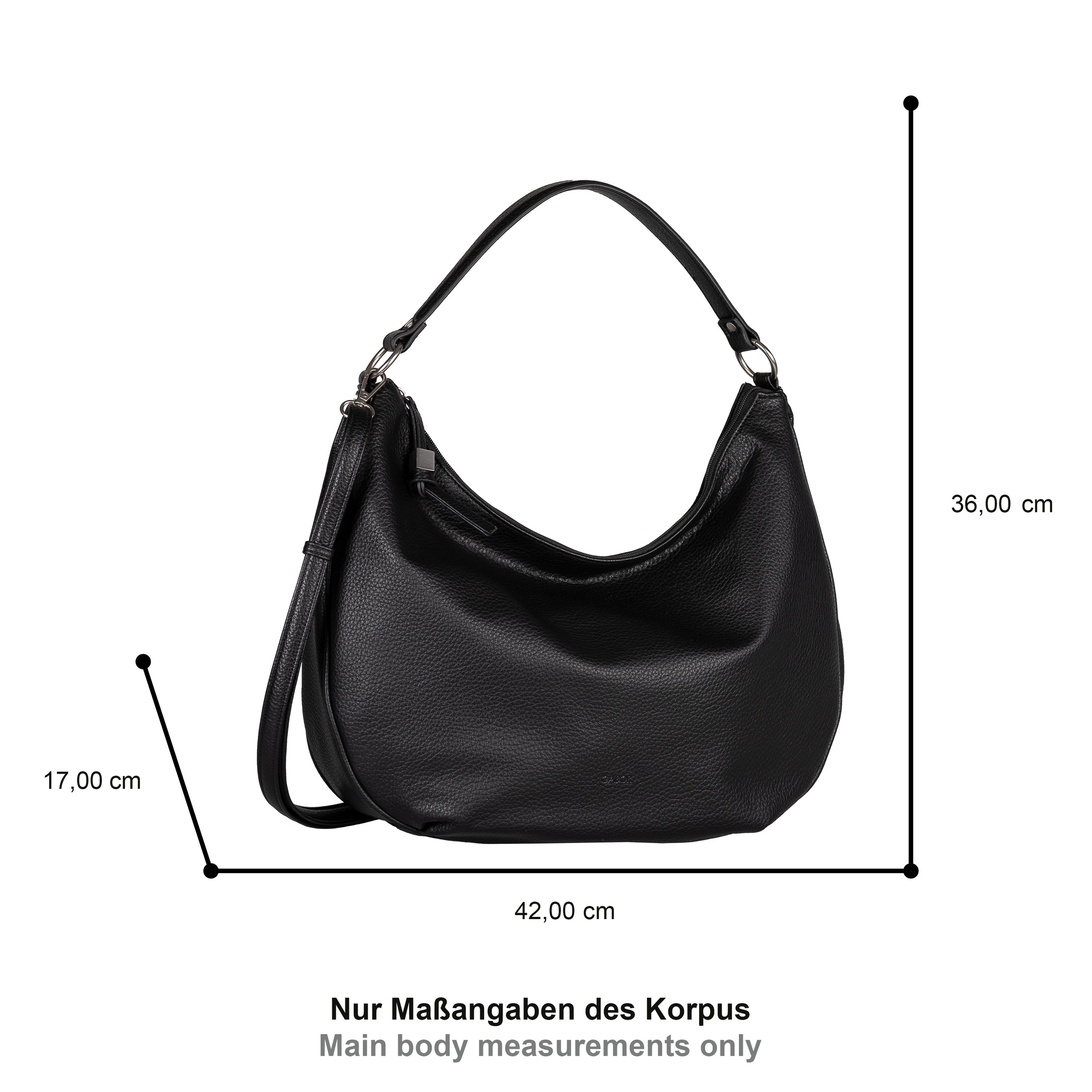 Gabor Hobo "Rosina" Umhängetasche, Schultertasche mit markantem Metal-Emble günstig online kaufen
