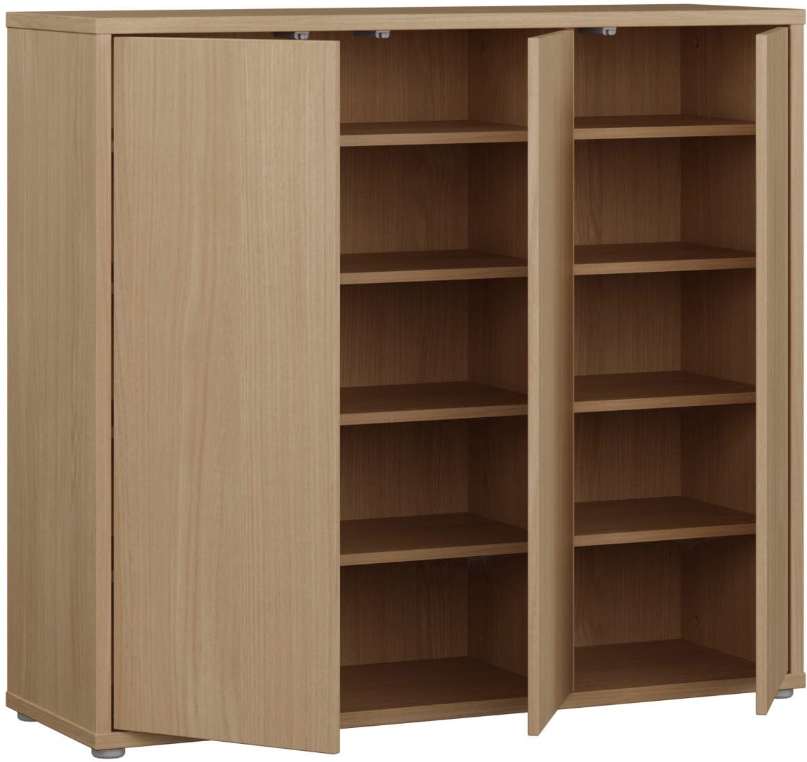 FORTE Schuhschrank »Alice Springs, Schuhschrank, Platz für 20 Paar Schuhe, 3 Türen« B/H/T 109,2/99,1/34,9 cm,  Stauraumschrank, Mehrzweckschrank, grifflose Front, Push to open