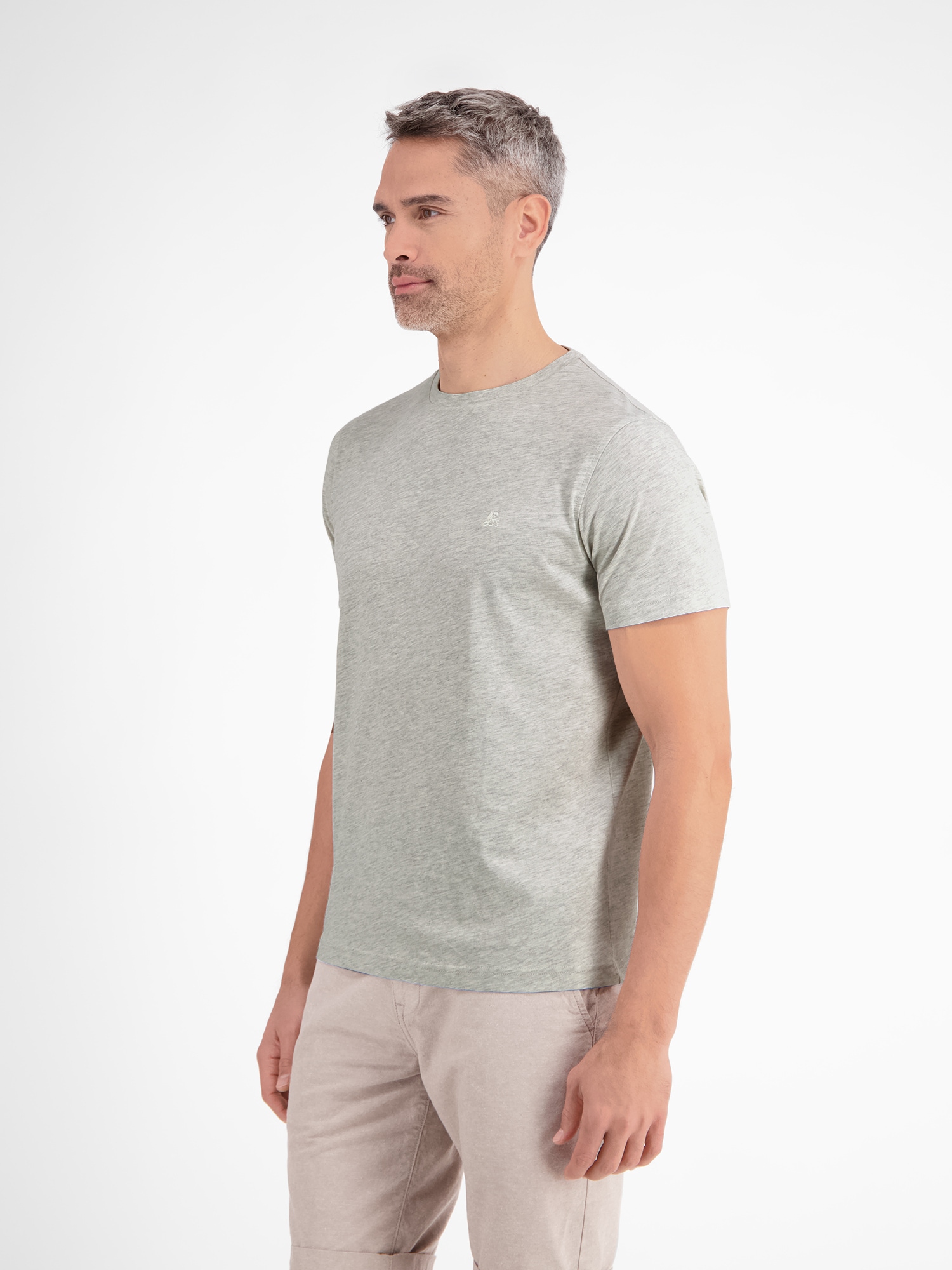 LERROS T-Shirt »LERROS Basic T-Shirt mit Logostitch«