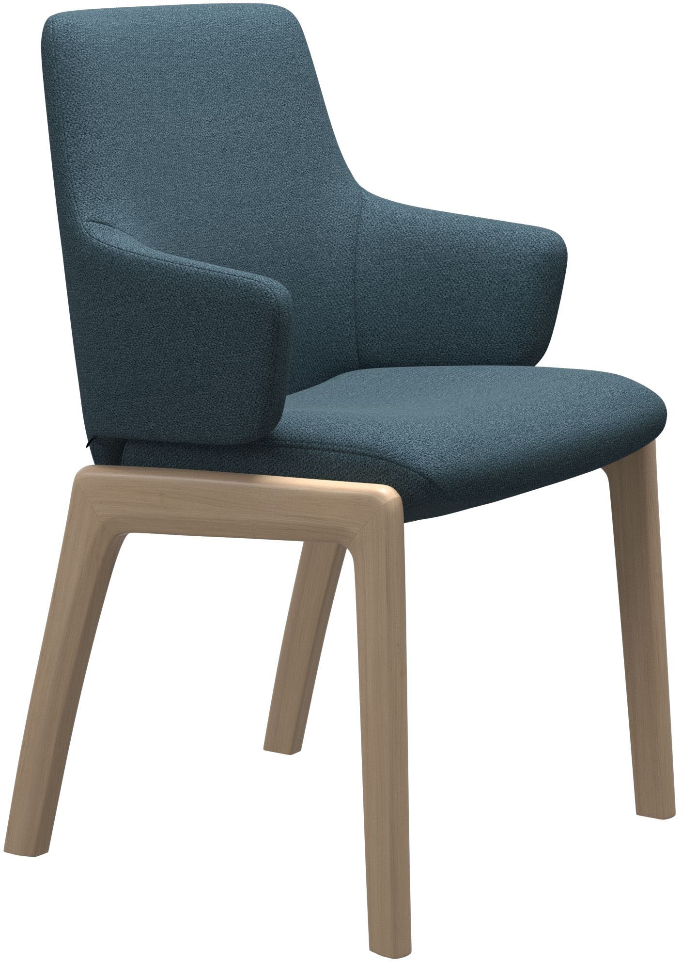Stressless® Polsterstuhl »Laurel«, ROHLEDER Stoff Q2 FARON, Low Back mit Armlehne, Größe L, mit abgerundeten Beinen in Schwarz