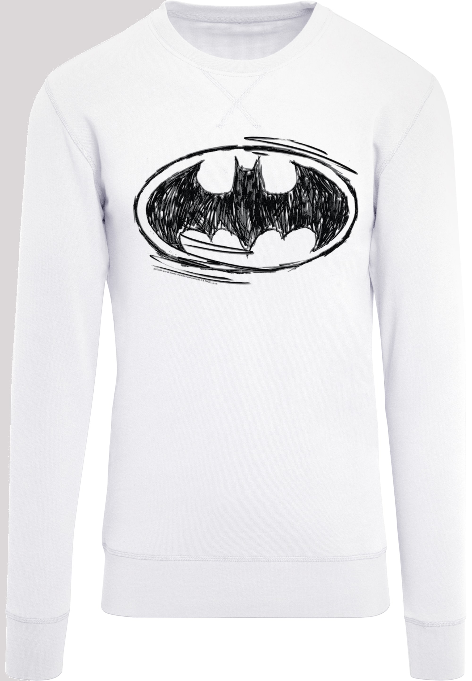 F4NT4STIC Rundhalspullover »F4NT4STIC Herren Batman Sketch Logo with Light Crew sweatshirt«, (1 tlg.)