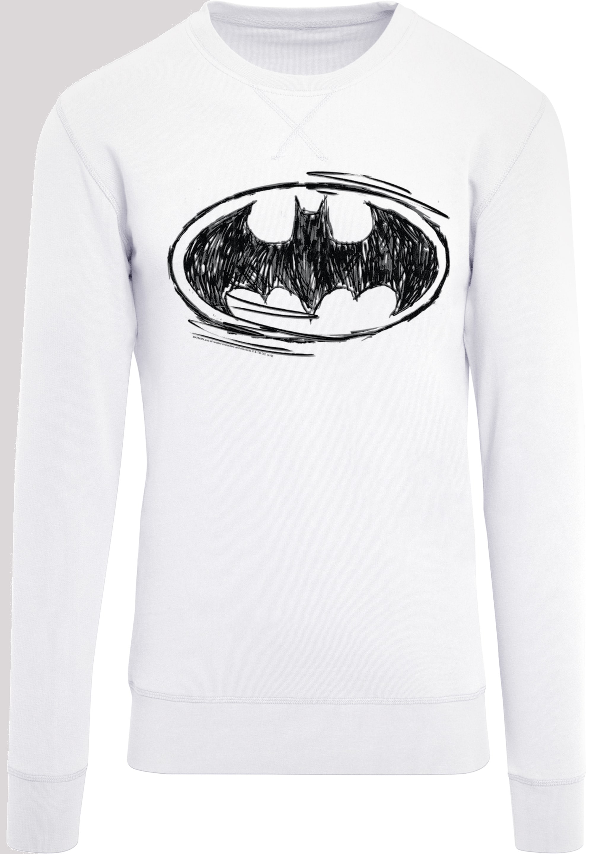 F4NT4STIC Rundhalspullover "F4NT4STIC Herren Batman Sketch Logo with Light Crew sweatshirt"