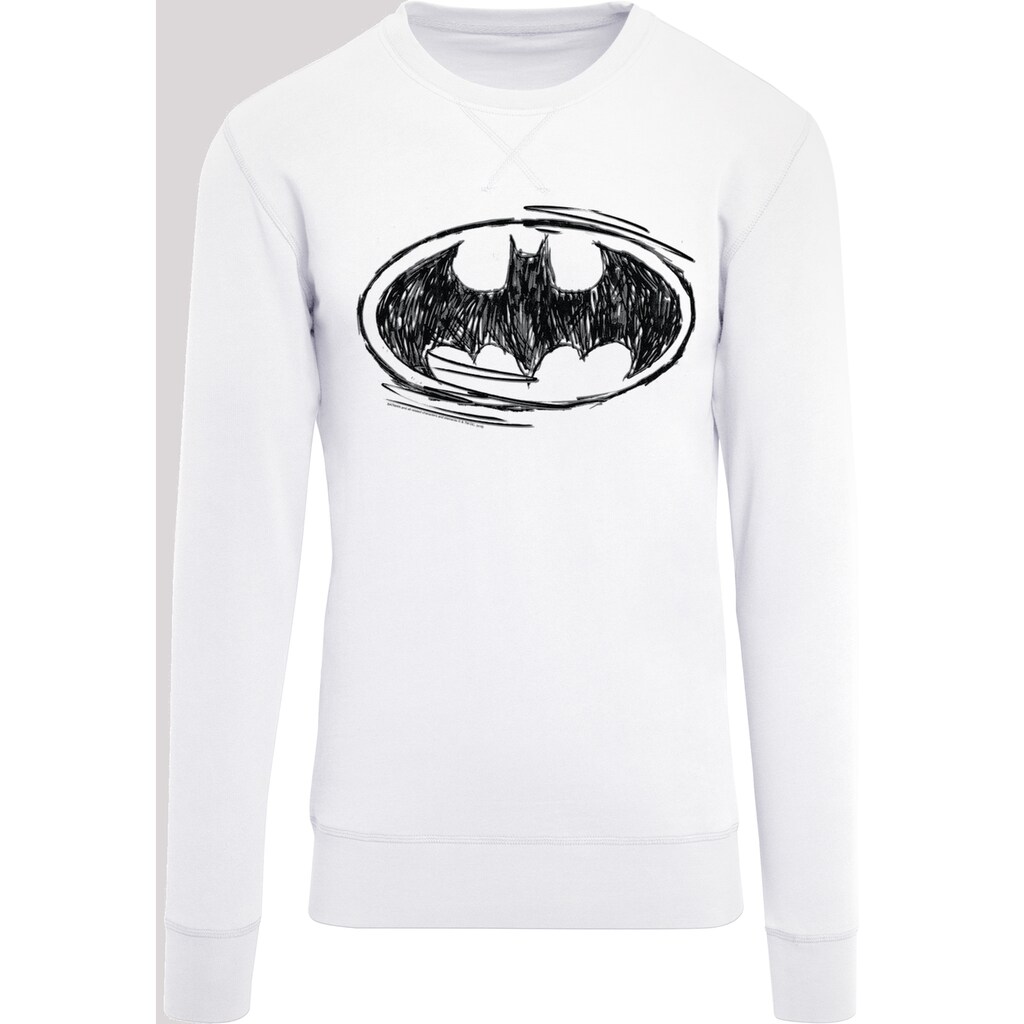 F4NT4STIC Rundhalspullover »F4NT4STIC Herren Batman Sketch Logo with Light Crew sweatshirt«, (1 tlg.)