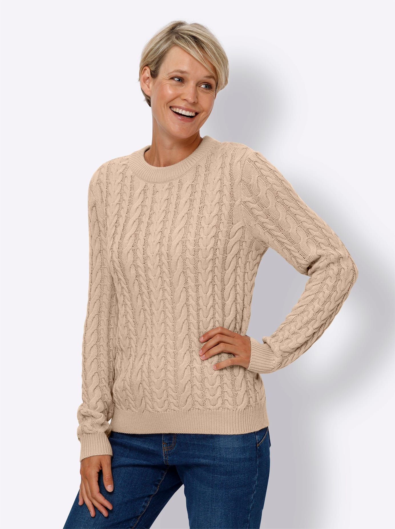 Classic Basics Rundhalspullover "Langarm-Pullover" günstig online kaufen