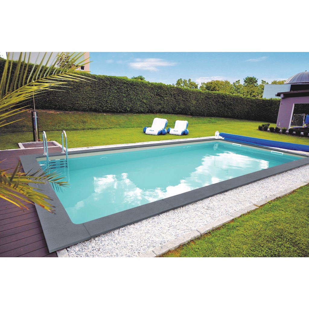 KWAD Schwimmbecken »STYROPOR®STEIN POOL ALL INCLUSIVE, BxLxH: 300x600x150 cm«, (Set)