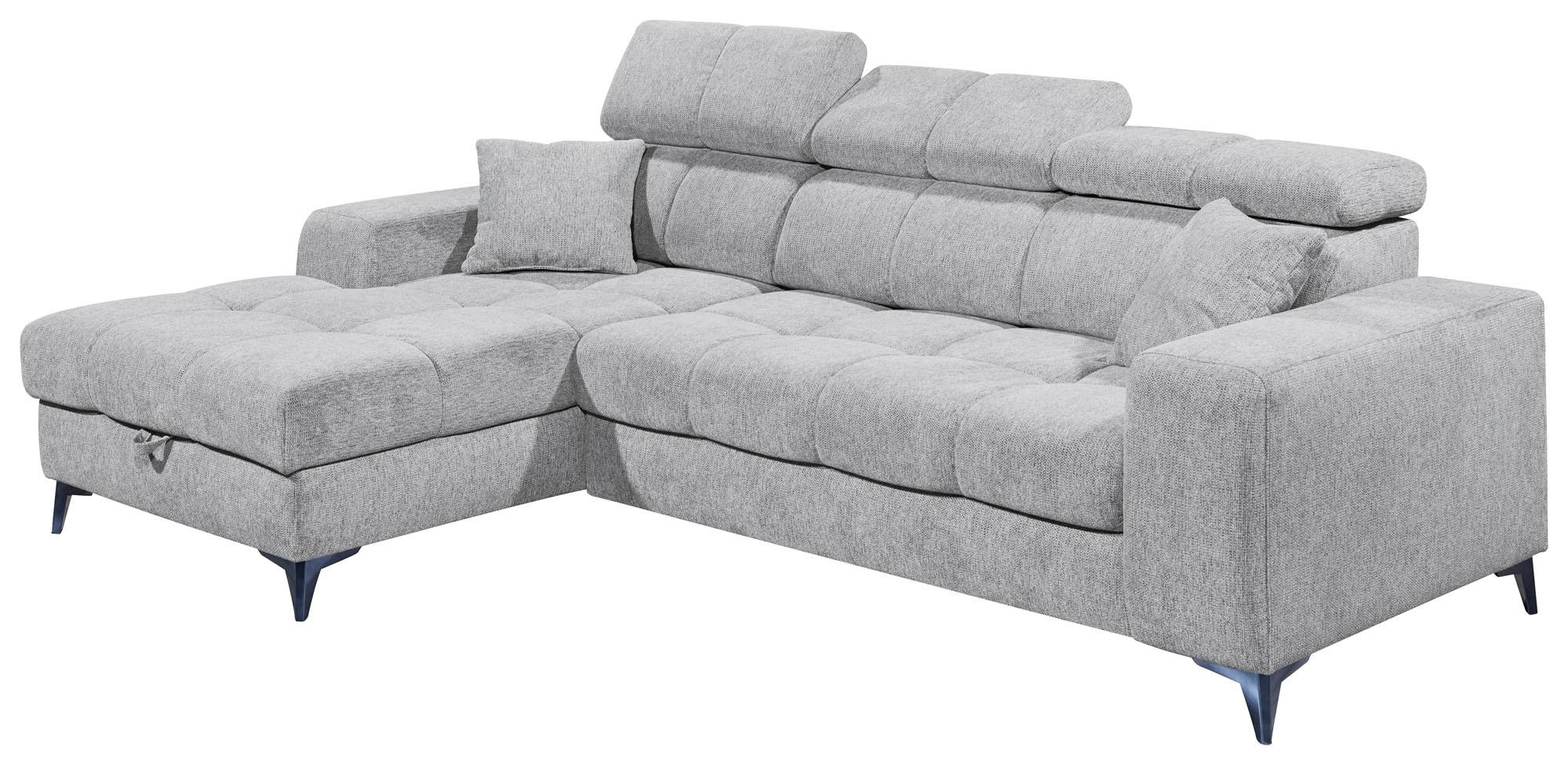 ED EXCITING DESIGN Ecksofa »Sydney L-Form«, mit Bettfunktion, Bettkasten, Kopfteilverstellung & 2 Zierkissen
