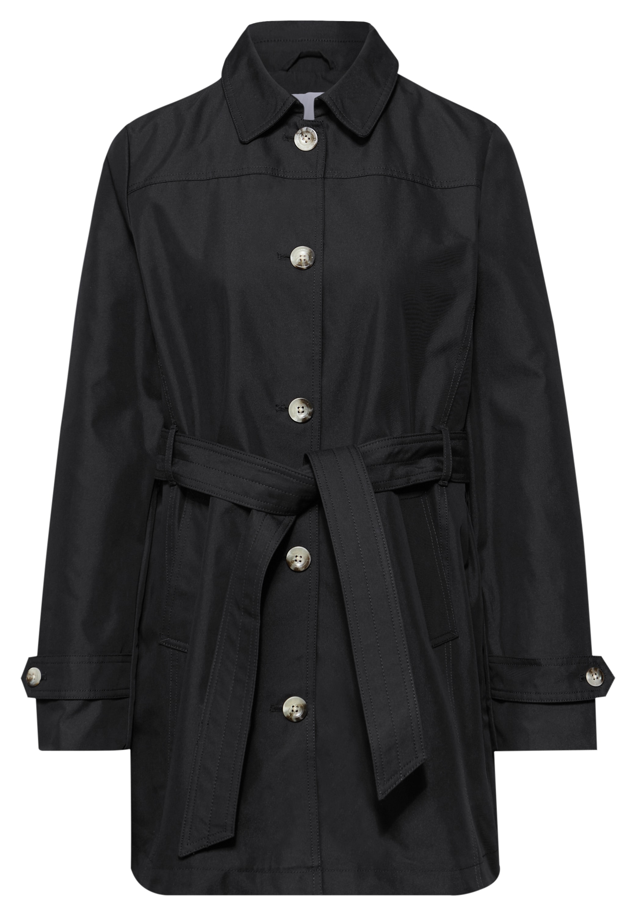 STREET ONE Outdoorjacke ohne Kapuze im soften Baumwoll-Mix