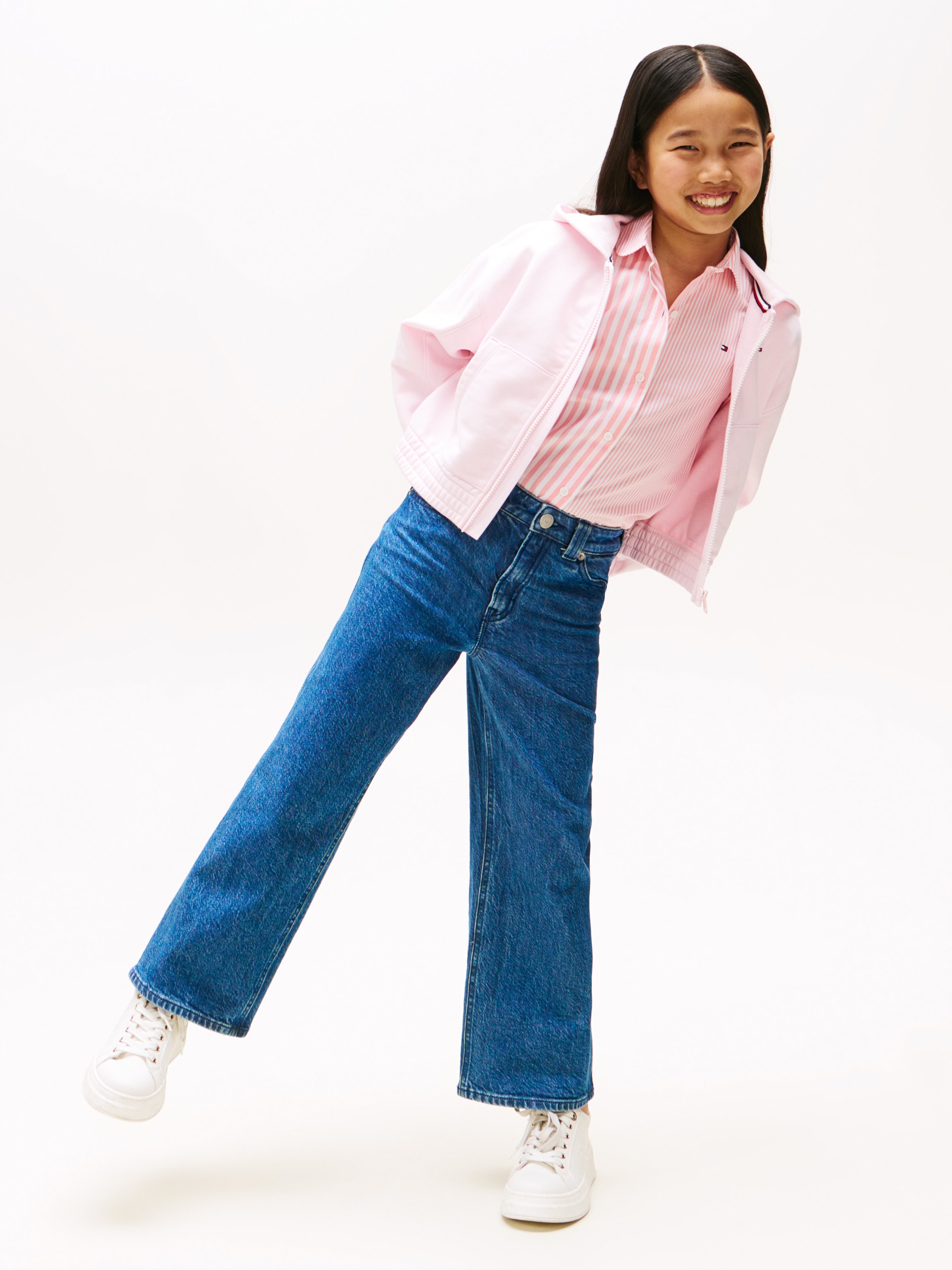 Tommy Hilfiger Kapuzensweatjacke »TOMMY PUFF PRINT ZIP THRU HOODIE«, für Kinder bis 16 Jahre, Druck auf der Kapuze
