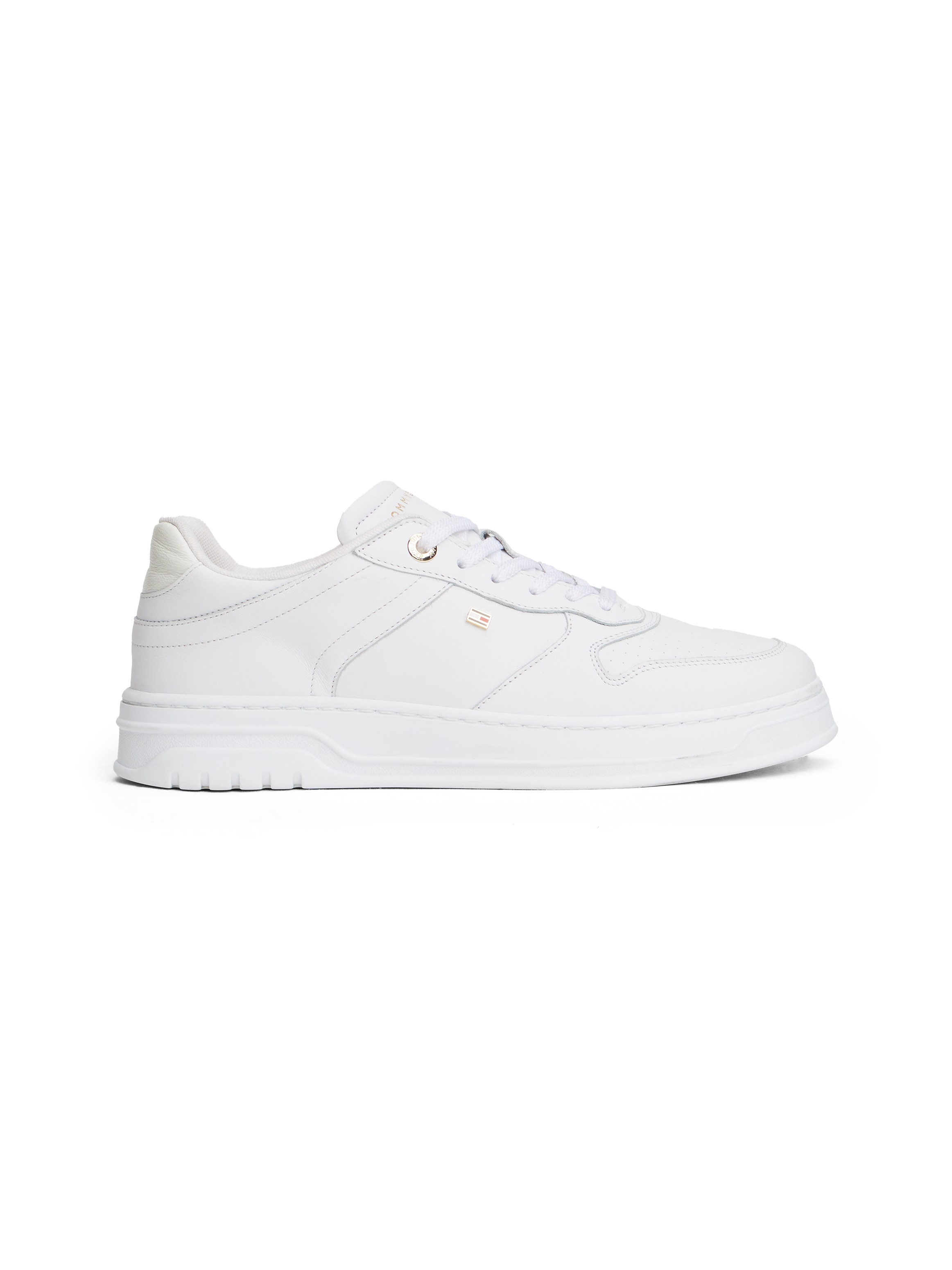 Tommy Hilfiger Plateausneaker »TH SPORTY CUPSOLE LEATHER«, Freizeitschuh, Halbschuh, Schnürschuh mit seitlichem Logo