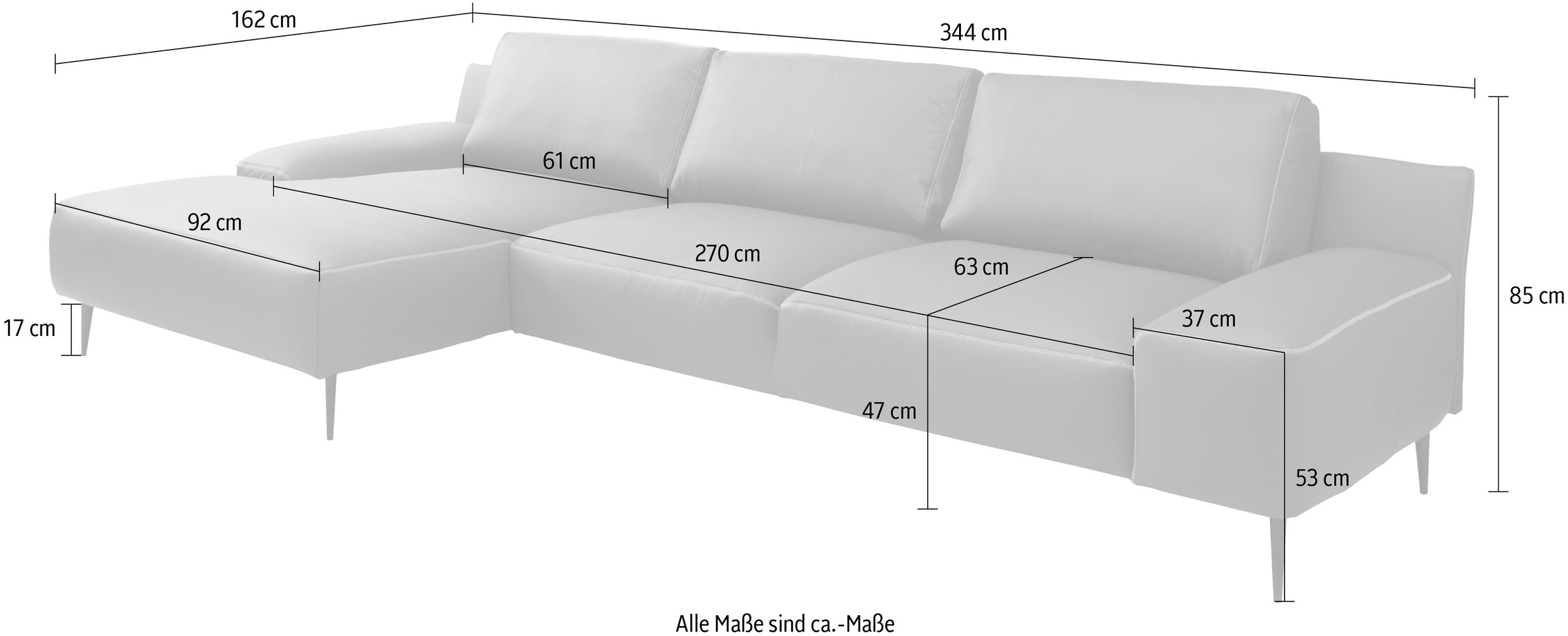 designwerk Ecksofa »Forma«, in hochwertiger Verarbeitung