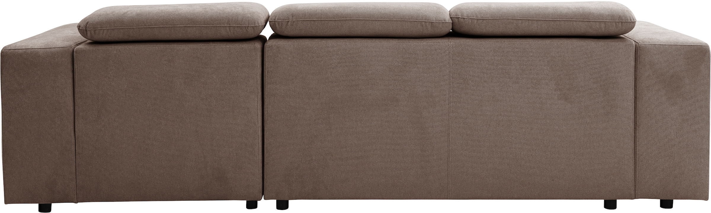 WERK2 Ecksofa »Cherry, modernes Sofa mit Komfortfunktionen, Breite 270cm, L-Form,«, bequem, mit verstellbaren Kopfteilen, Schlaffunktion und Bettkasten