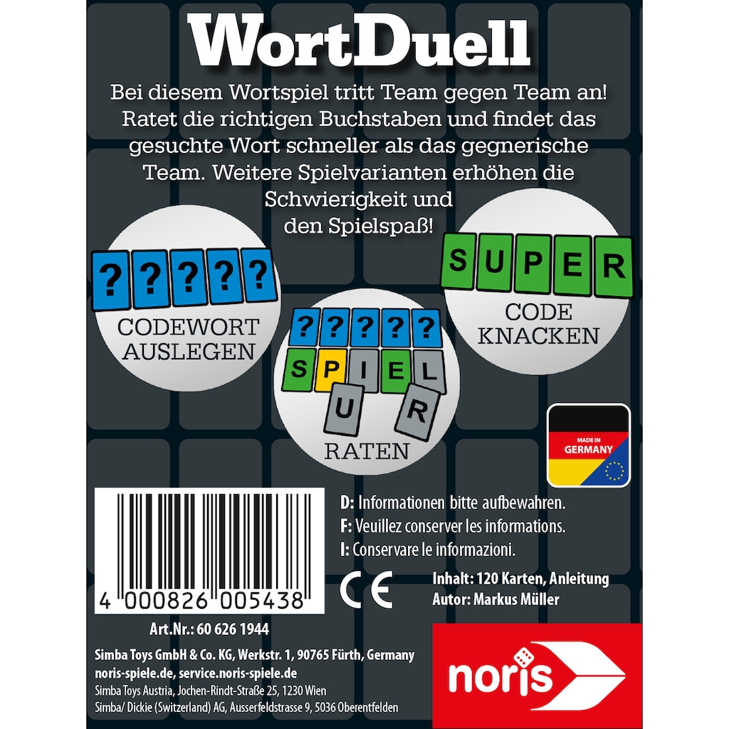 Noris Spiel »Wort Duell«