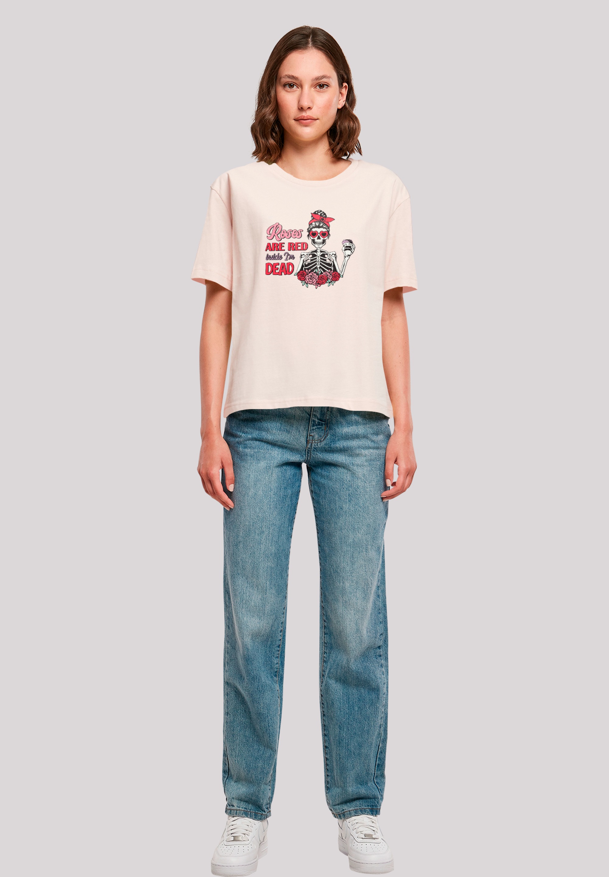 F4NT4STIC T-Shirt »Anti Valentinstag Roses are red«, Premium Qualität