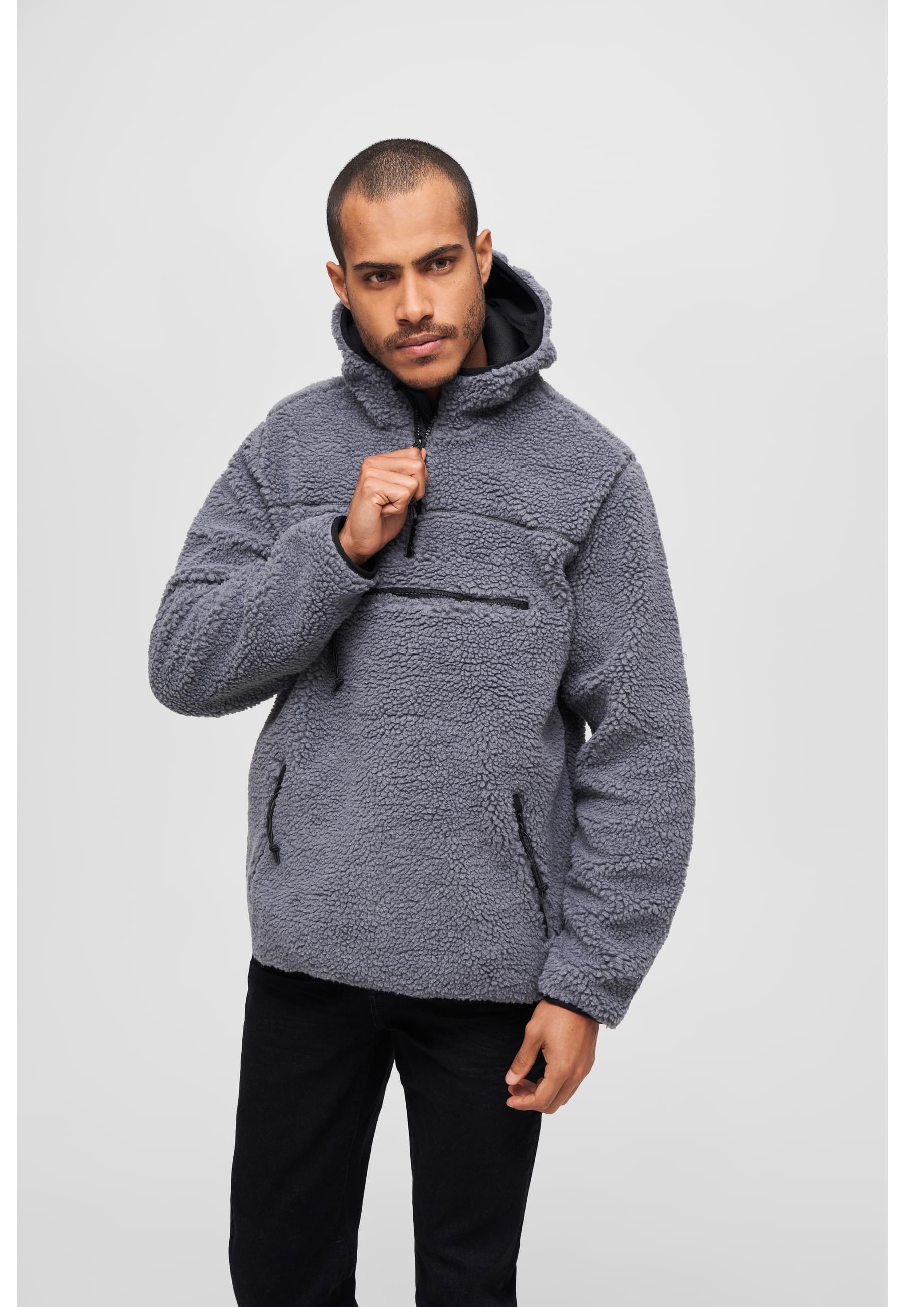 Brandit Anorak »Brandit Herren Teddyfleece Worker Pullover«, (1 St.), mit Kapuze