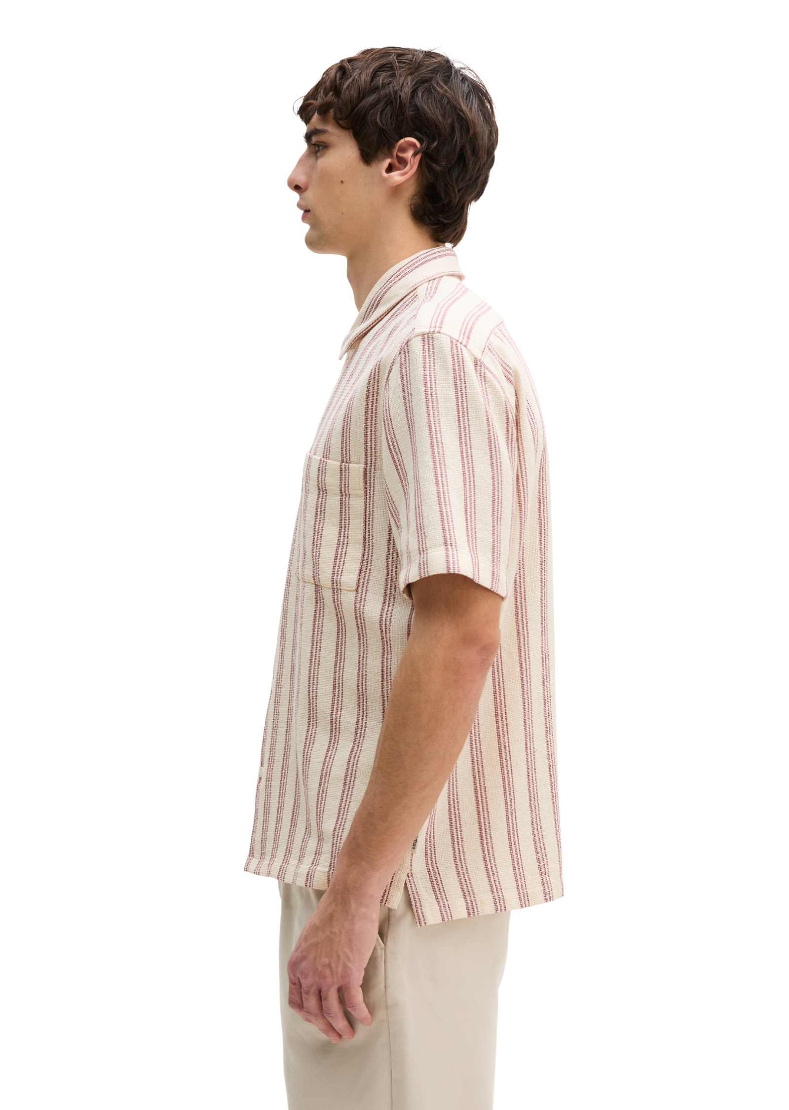 Marc O'Polo Kurzarmhemd »aus Bio-Baumwolle in Leno-Weave«