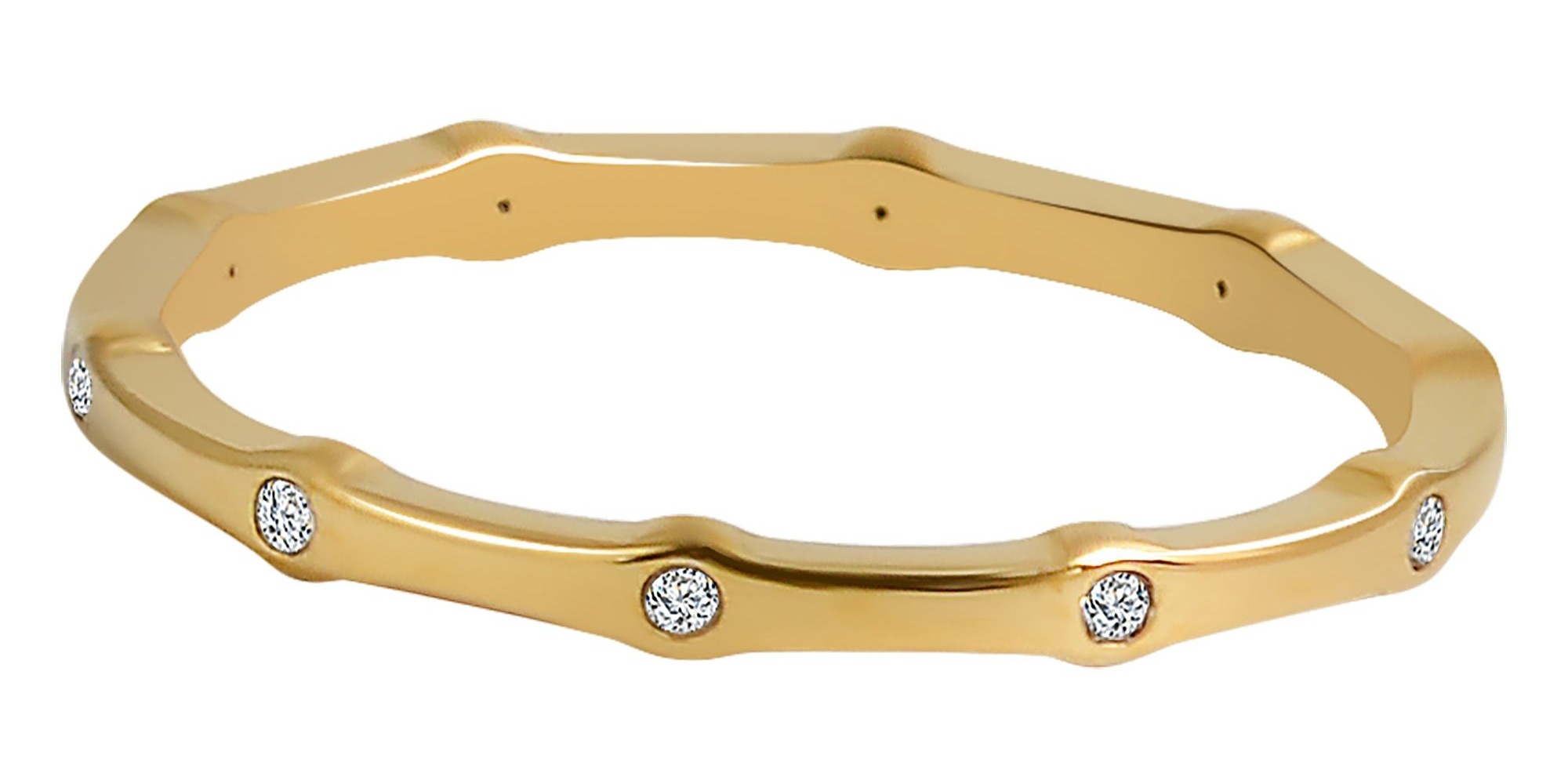 Fingerring ADELIA´S "Damen Ring aus Edelstahl mit Strass Steinchen" Gr. 58, gold, Fingerringe, Damen, 58, Edelstahl, Fingerring 4