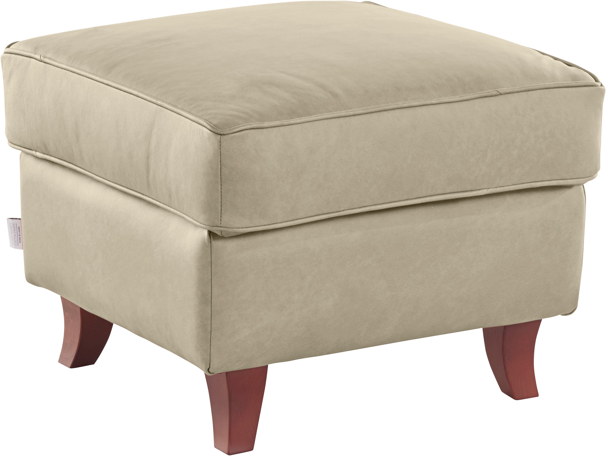 Home affaire Polsterhocker »Reims«, echte Chesterfield-Knopfheftung, Samtoptik mich changierender Optik