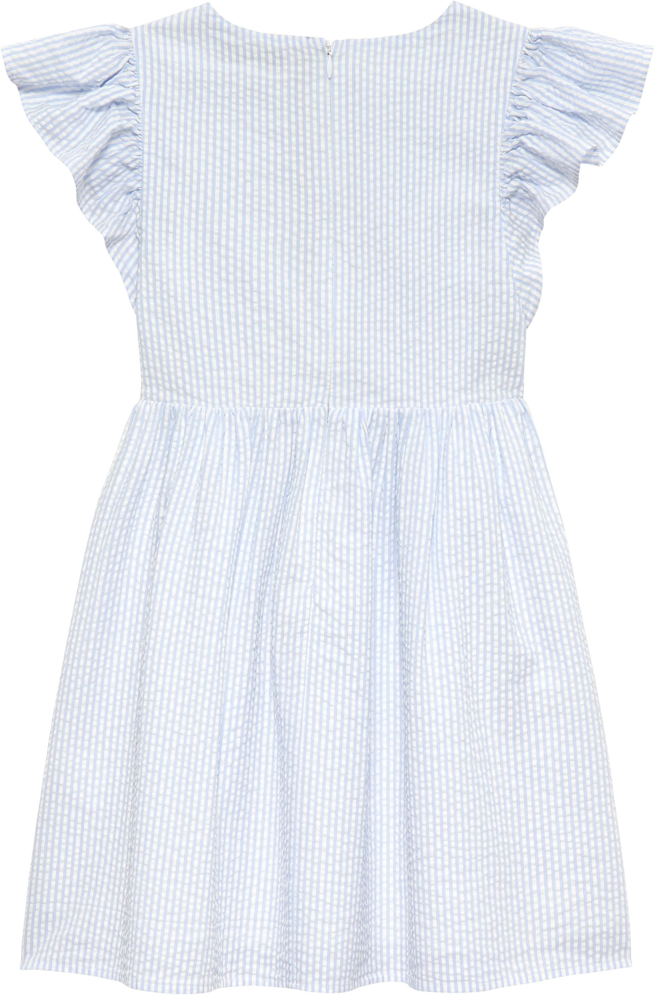 Tommy Hilfiger Sommerkleid »SEERSUCKER DRESS SHORT SLEEVE« Kinder bis 16 Jahre, Rüschenärmel