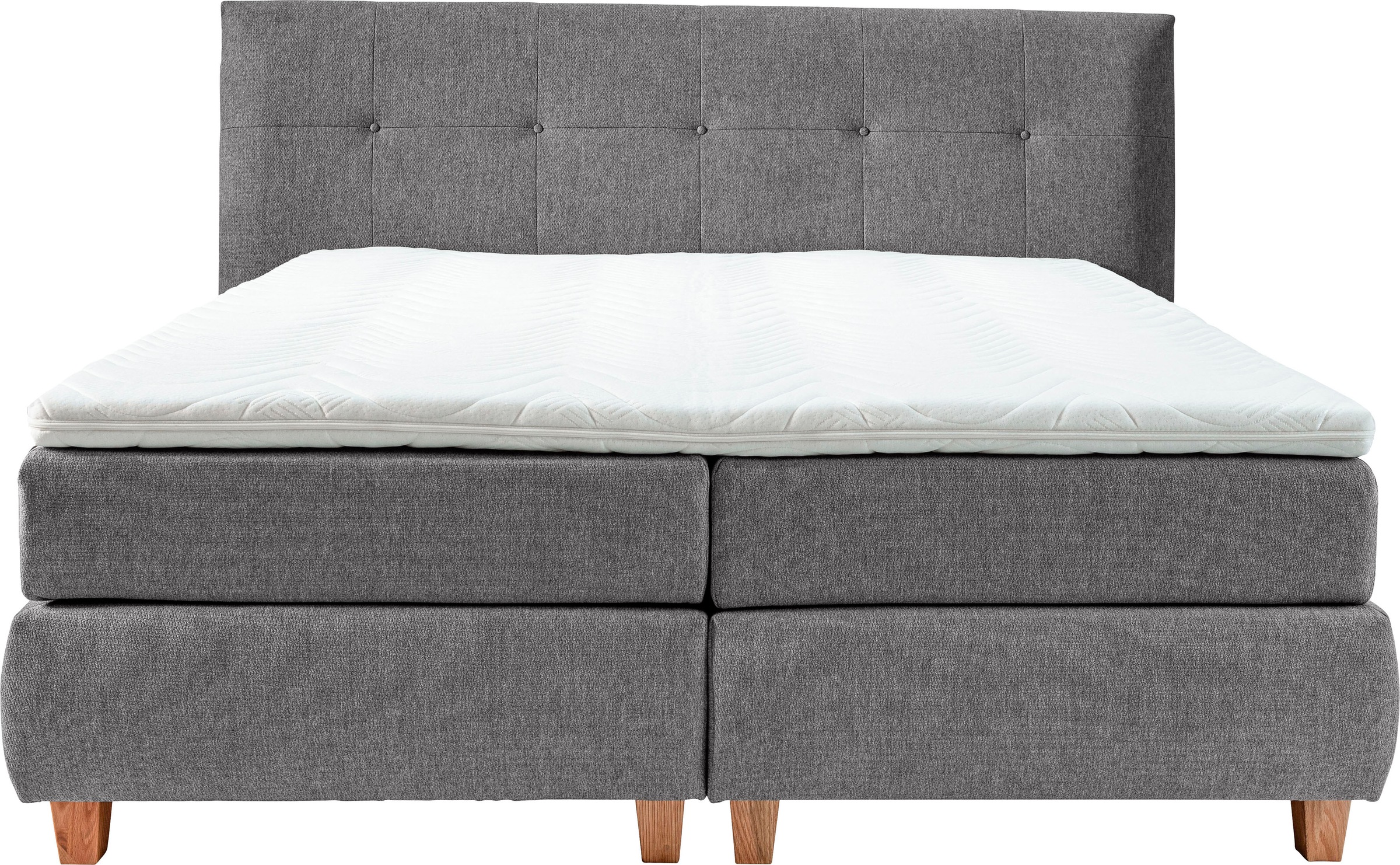 alina Boxspringbett »Luella«, ADA trendline Boxspringbett, inkl. Matratze und Viscoschaum-Topper