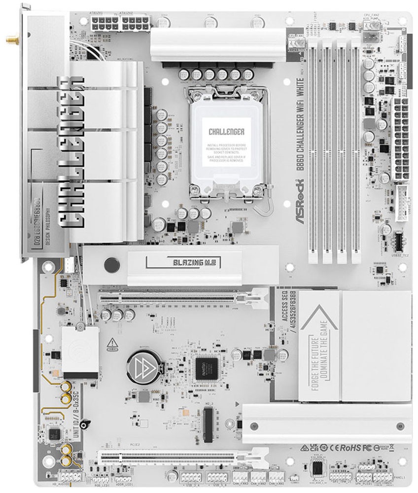 Asrock Mainboard »B860 Challenger WiFi White«