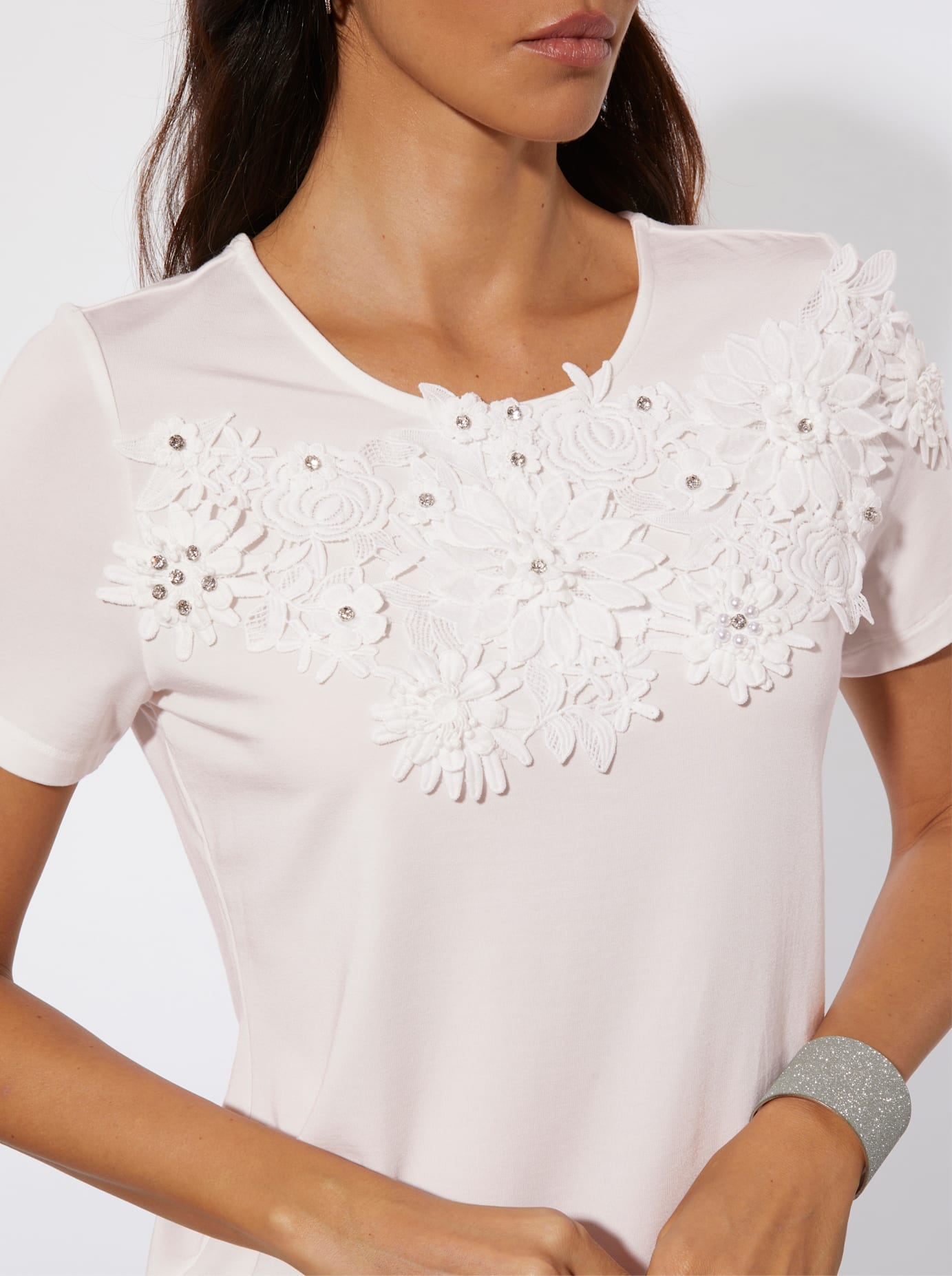 creation L Rundhalsshirt "Lyocell-Shirt" 1 tlg. tlg. günstig online kaufen