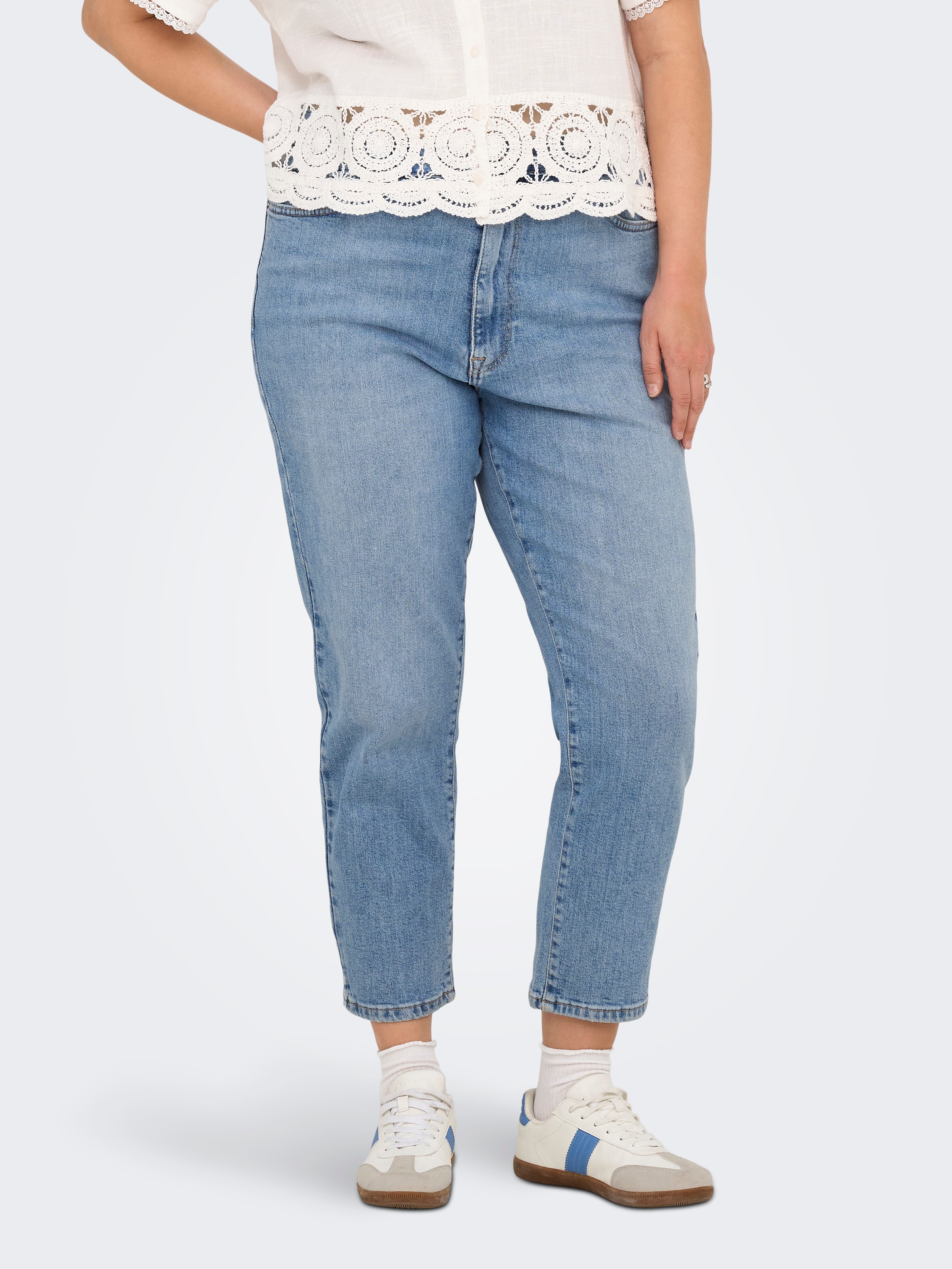 ONLY CARMAKOMA High-waist-Jeans "CAREMILYSTRETCH HW STR ANK DNM CRO1 NOOS" günstig online kaufen