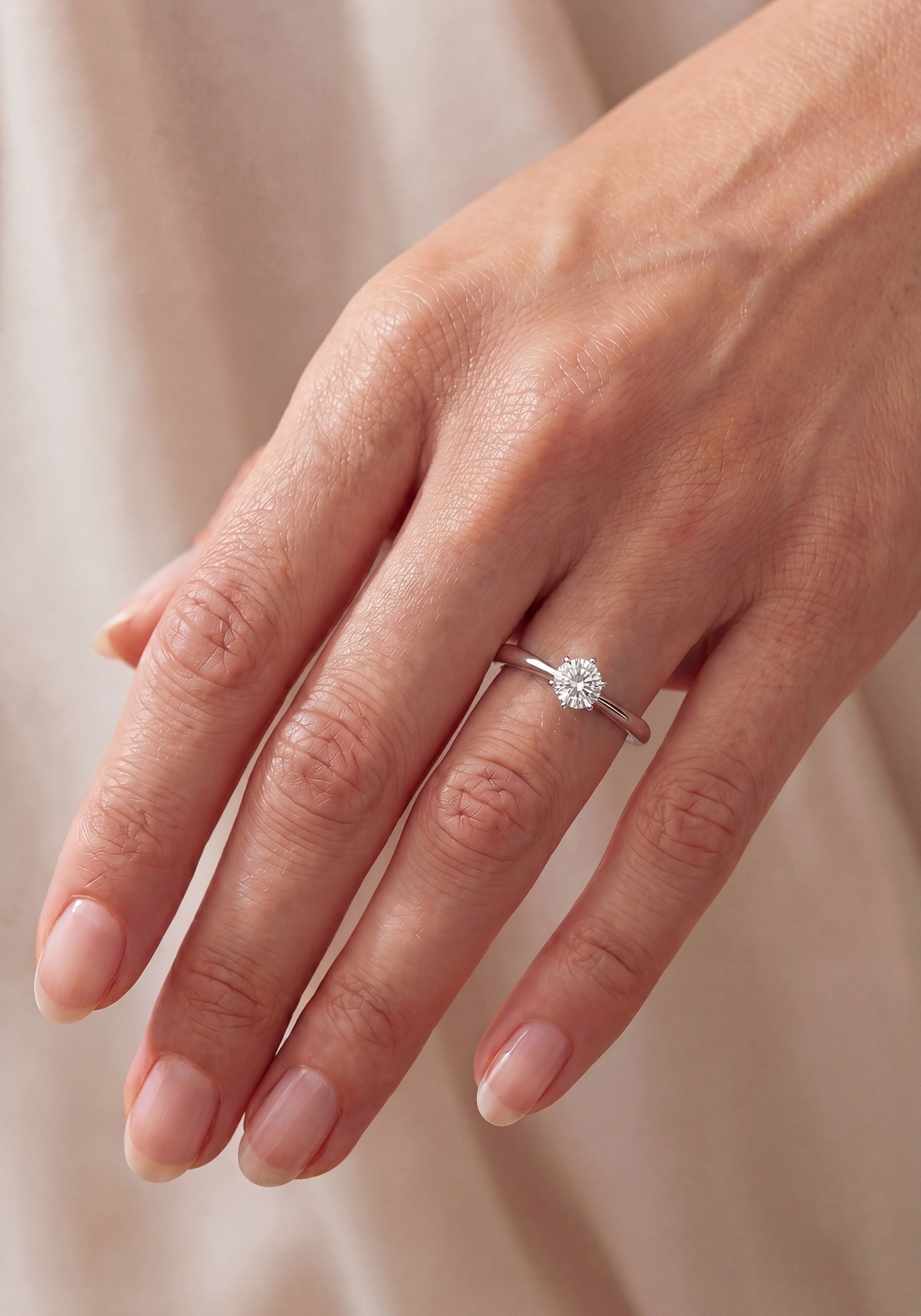 JOBO Solitärring »Silberring mit Zirkonia« 925 Silber rhodiniert