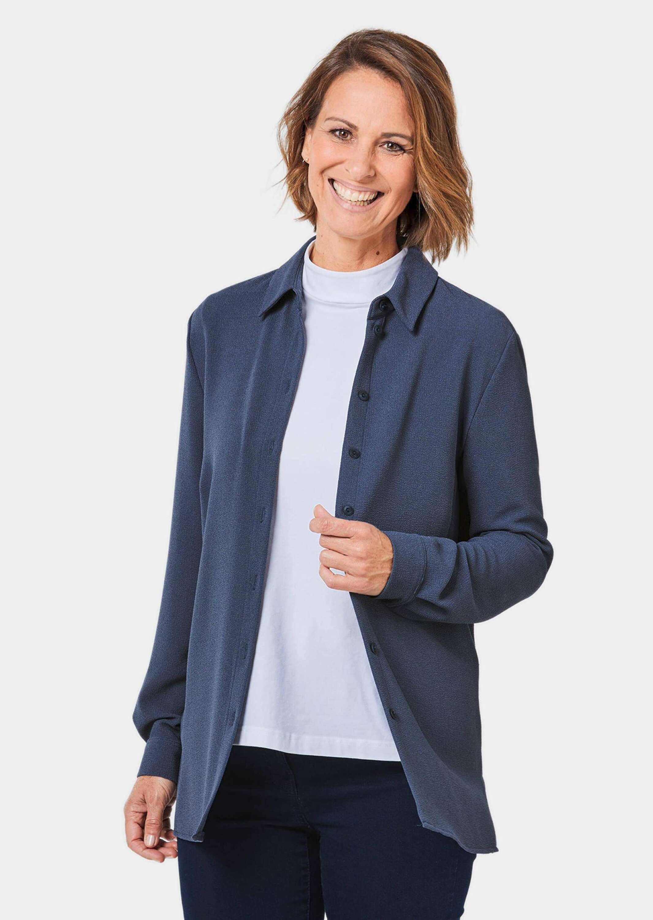 GOLDNER Kurzjacke "Leichte Blusenjacke in pflegeleichter Qualität" Stretchb günstig online kaufen