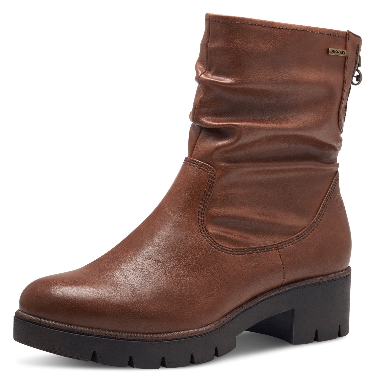 Tamaris Winterstiefelette, Blockabsatz, Winterboots mit Falten am slouchy Schaft