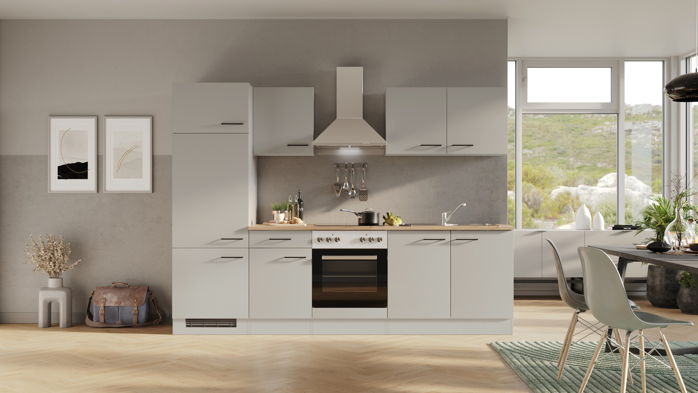 Flex-Well Küchenzeile "Lund" wahlweise mit E-Geräten, Gesamtbreite 270 cm günstig online kaufen