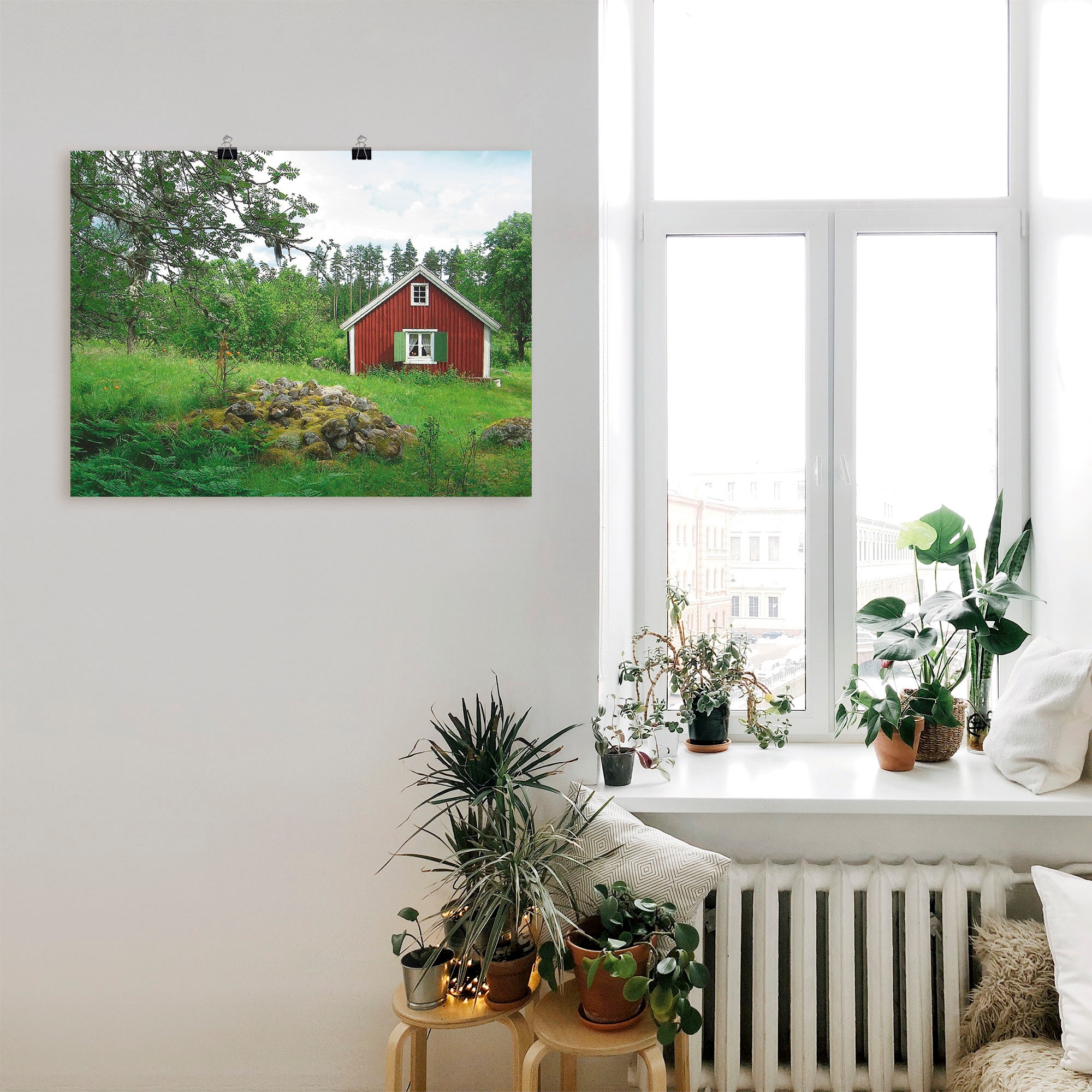 Artland Wandbild »Schweden Landschaftsfotografie«, Wiesen & Bäume, (1 St.), als Leinwandbild, Wandaufkleber oder Poster in versch. Größen