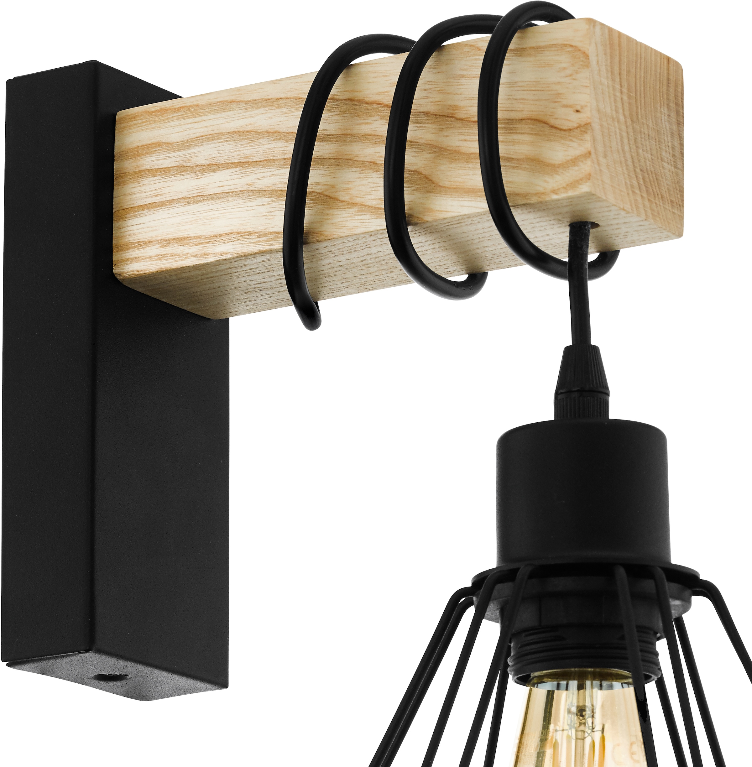 EGLO Wandleuchte »TOWNSHEND 5«, 1 flammig-flammig, Vintage Wandleuchte im Industrial Design, Retro Lampe Fassung: E27