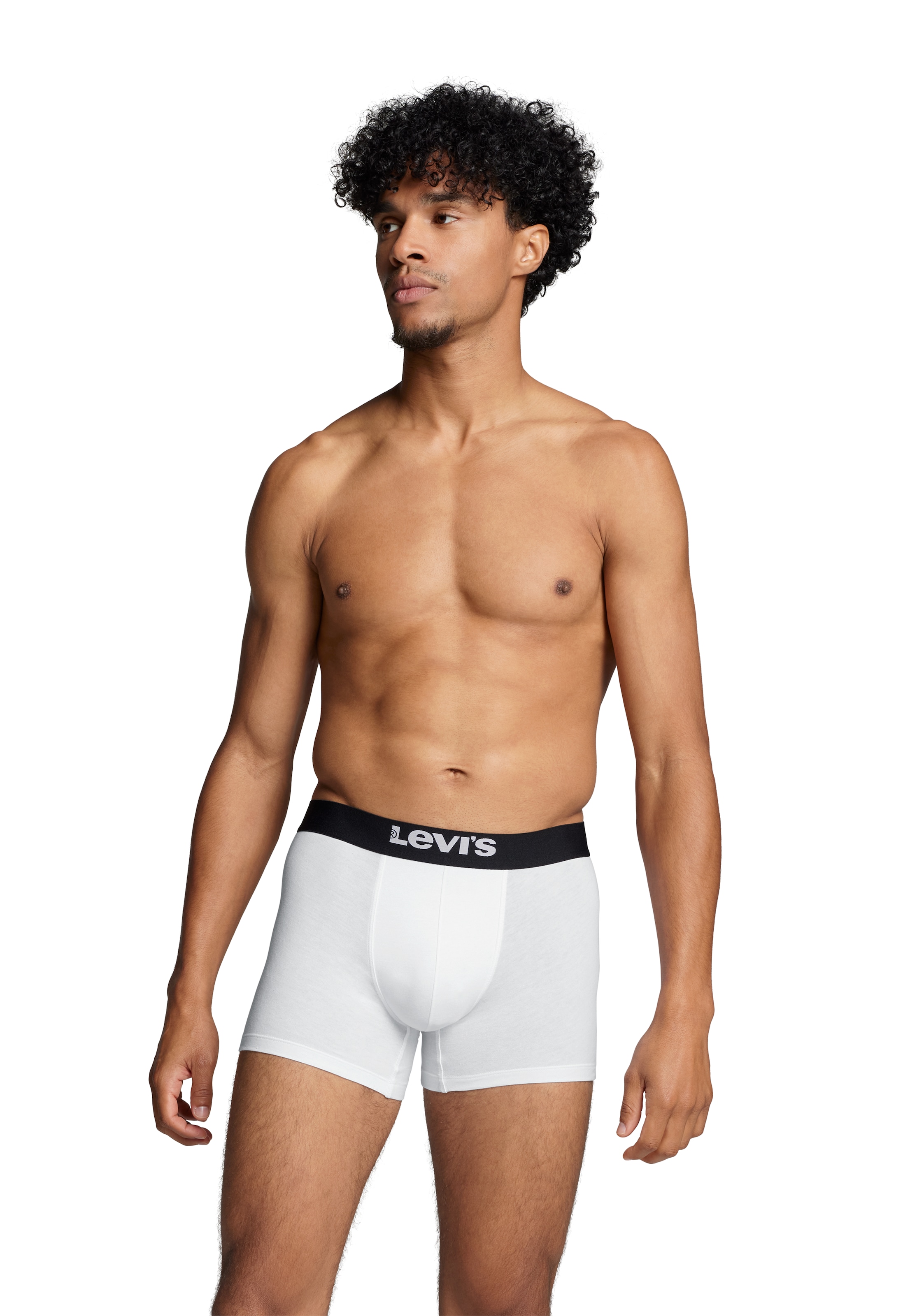 Levi's® Boxershorts »LEVIS MEN SLD BASC BOXER BRIEF ORG CO 2P«, (Packung, 2er Pack), mit breitem Logobund
