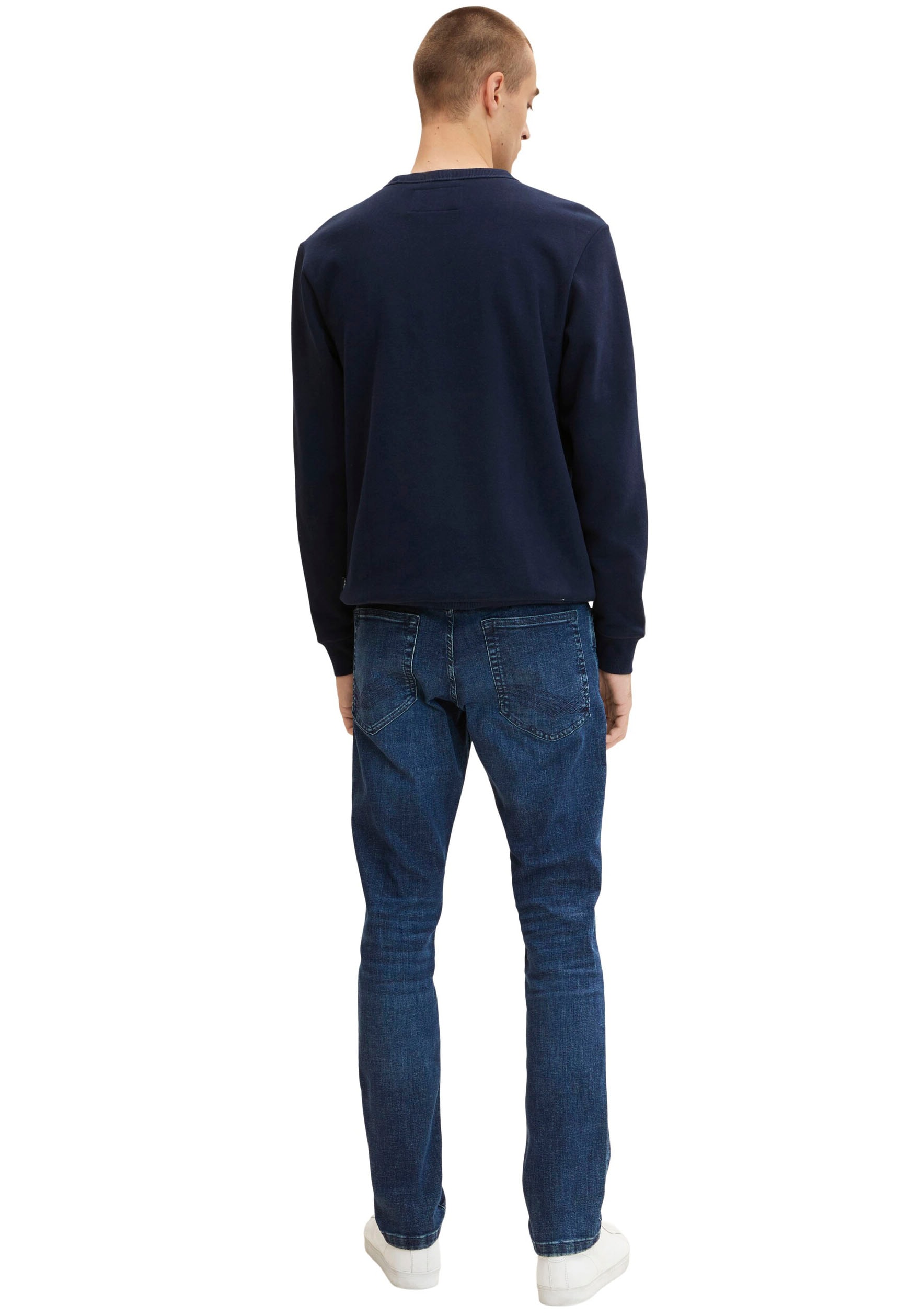 Tom Tailor Herren Jeans JOSH - Slim Fit - Blau - Used Mid Stone Blue Denim günstig online kaufen