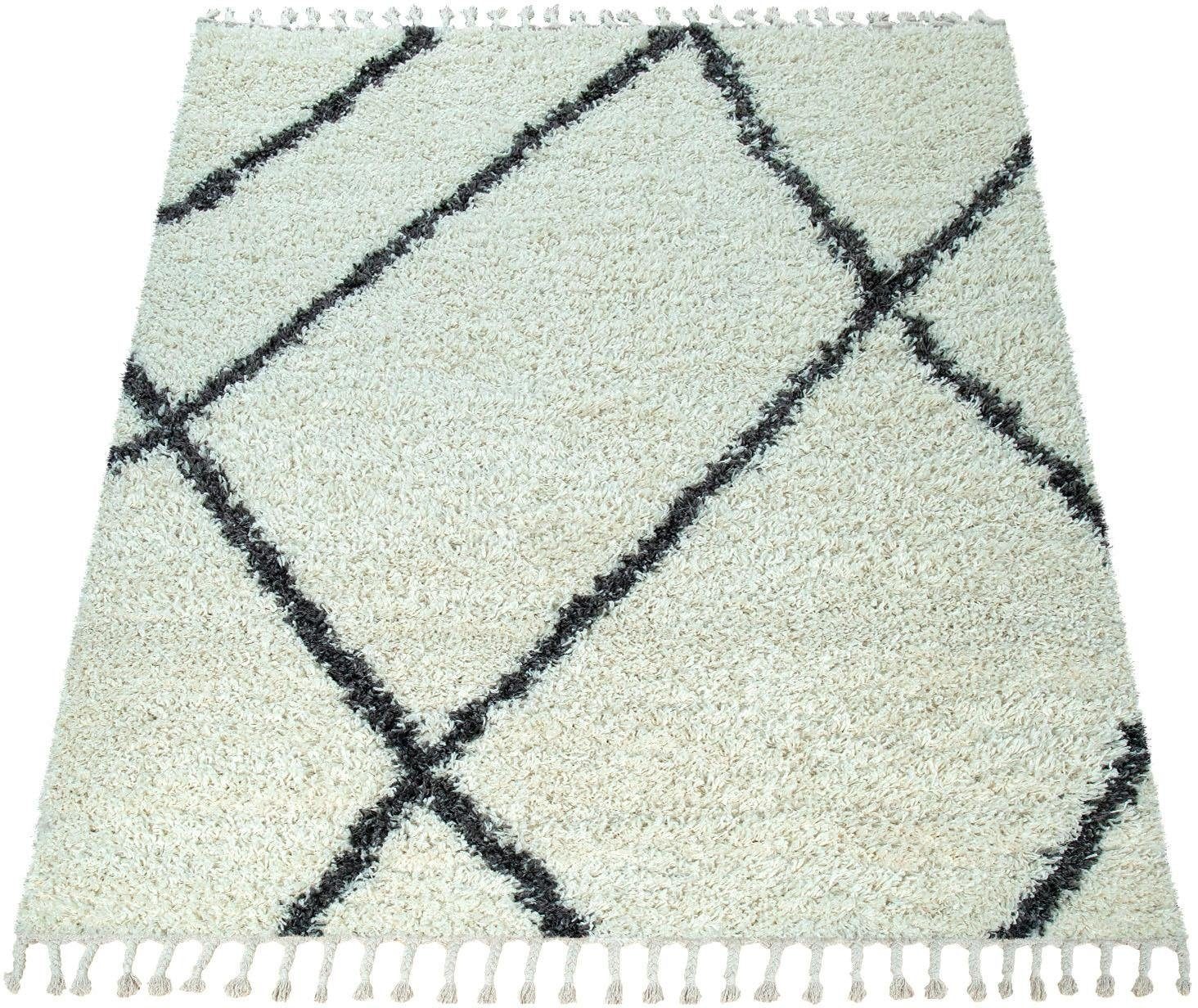 Paco Home Hochflor Teppich Helsinki 531 Rechteckig 45 Mm Hohe Hochflor Shaggy Skandinavisches Design Mit Fransen Wohnzimmer Moebel Suchmaschine Ladendirekt De