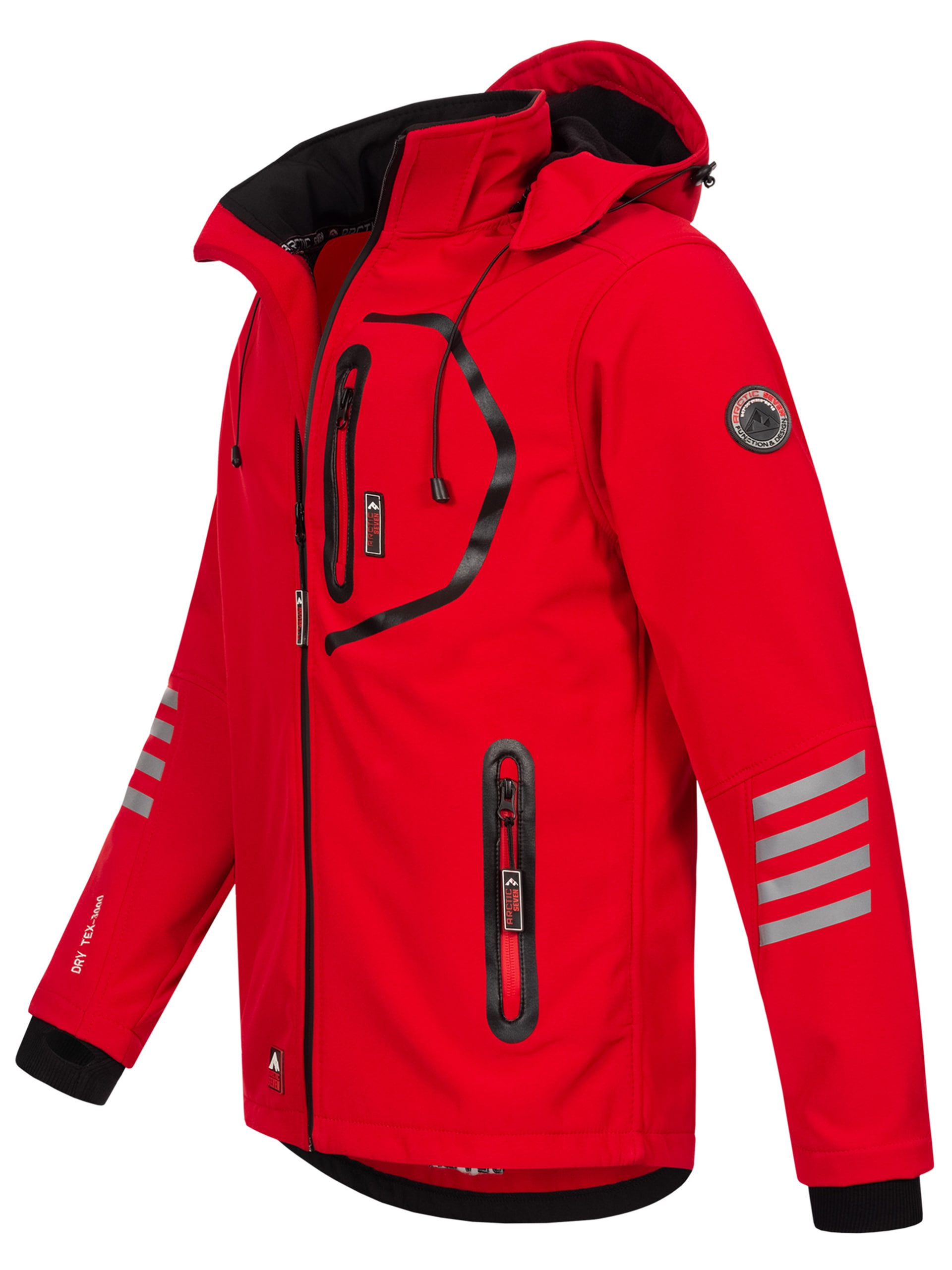 Arctic Seven Softshelljacke »ASColori«, Outdoorjacke mit abnehmbarer Kapuze