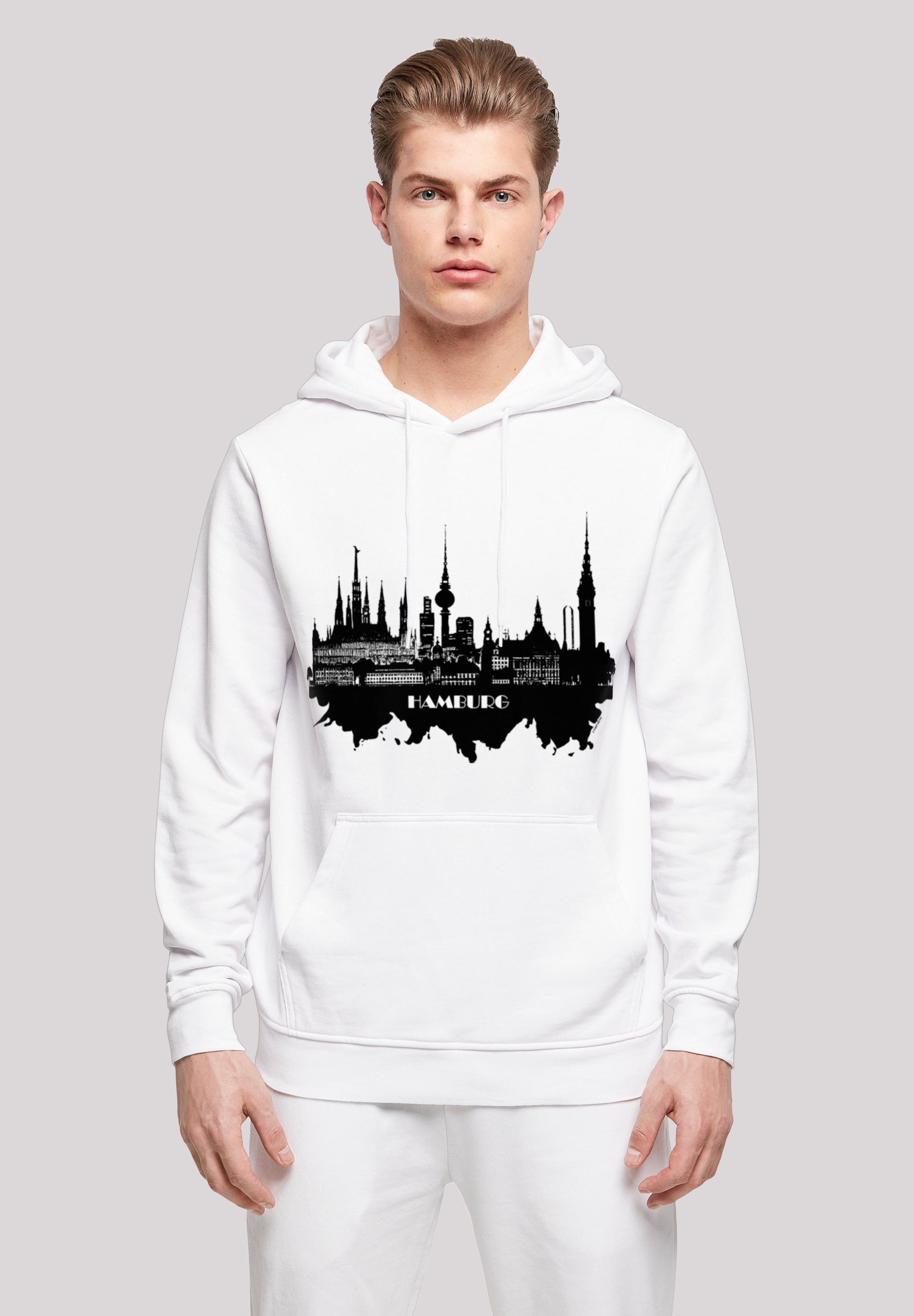 F4NT4STIC Kapuzenpullover "Cities Collection - Hamburg skyline", Print