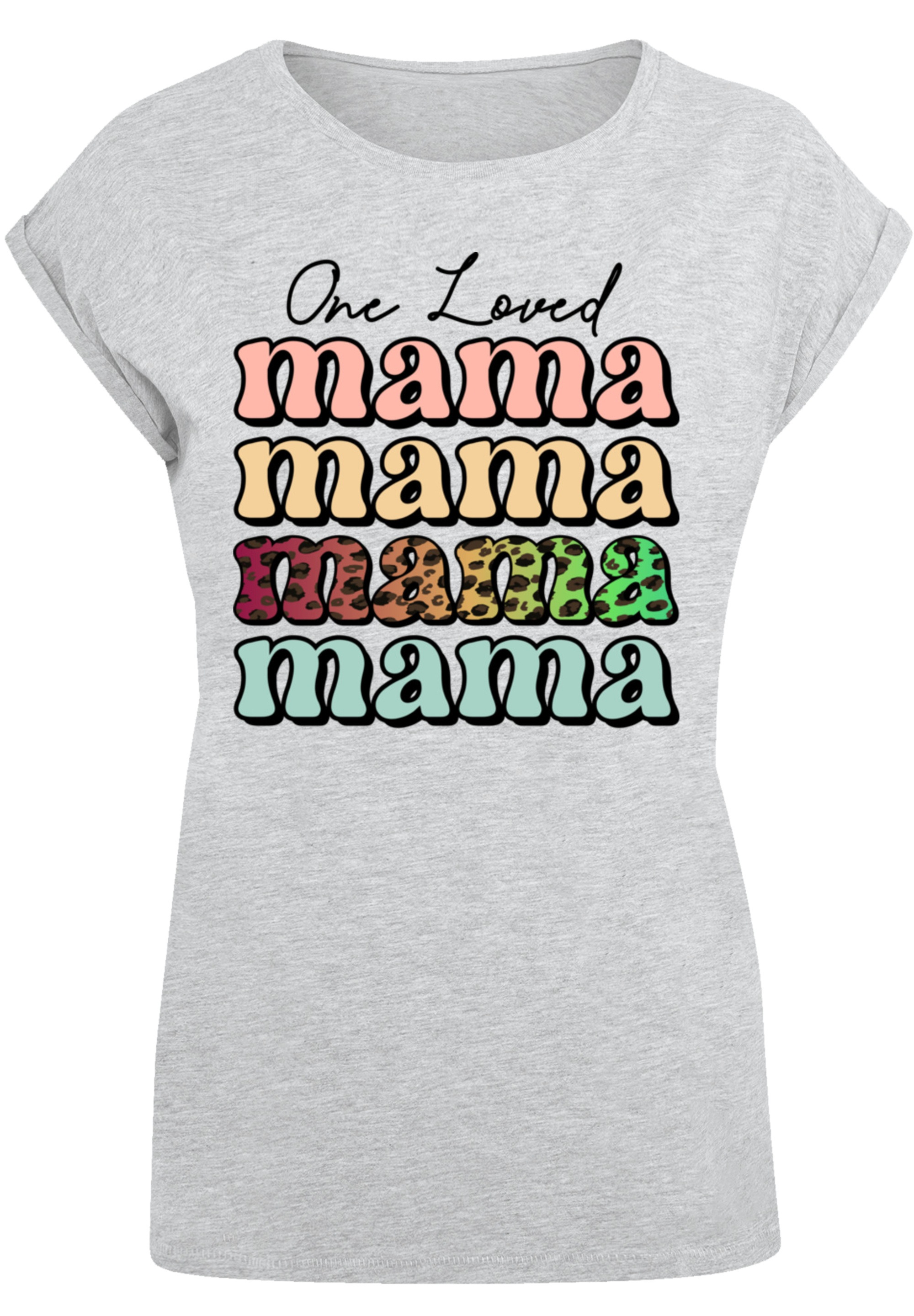 F4NT4STIC T-Shirt »Mothers Day Mama Typography Leopard Print Pastel«, Premium Qualität