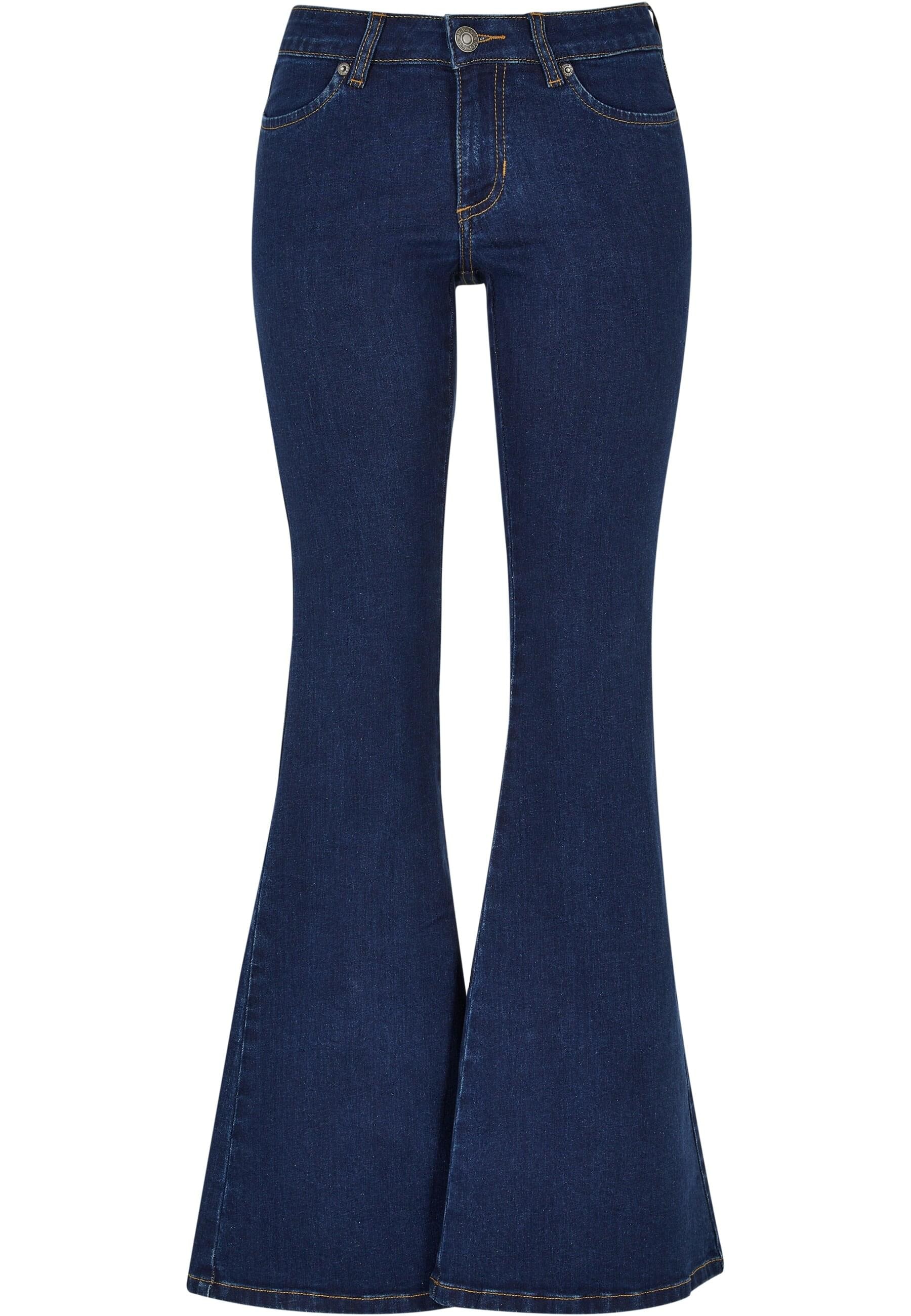 Bequeme Jeans »Urban Classics Damen Ladies Organic Low Waist Flared Denim«