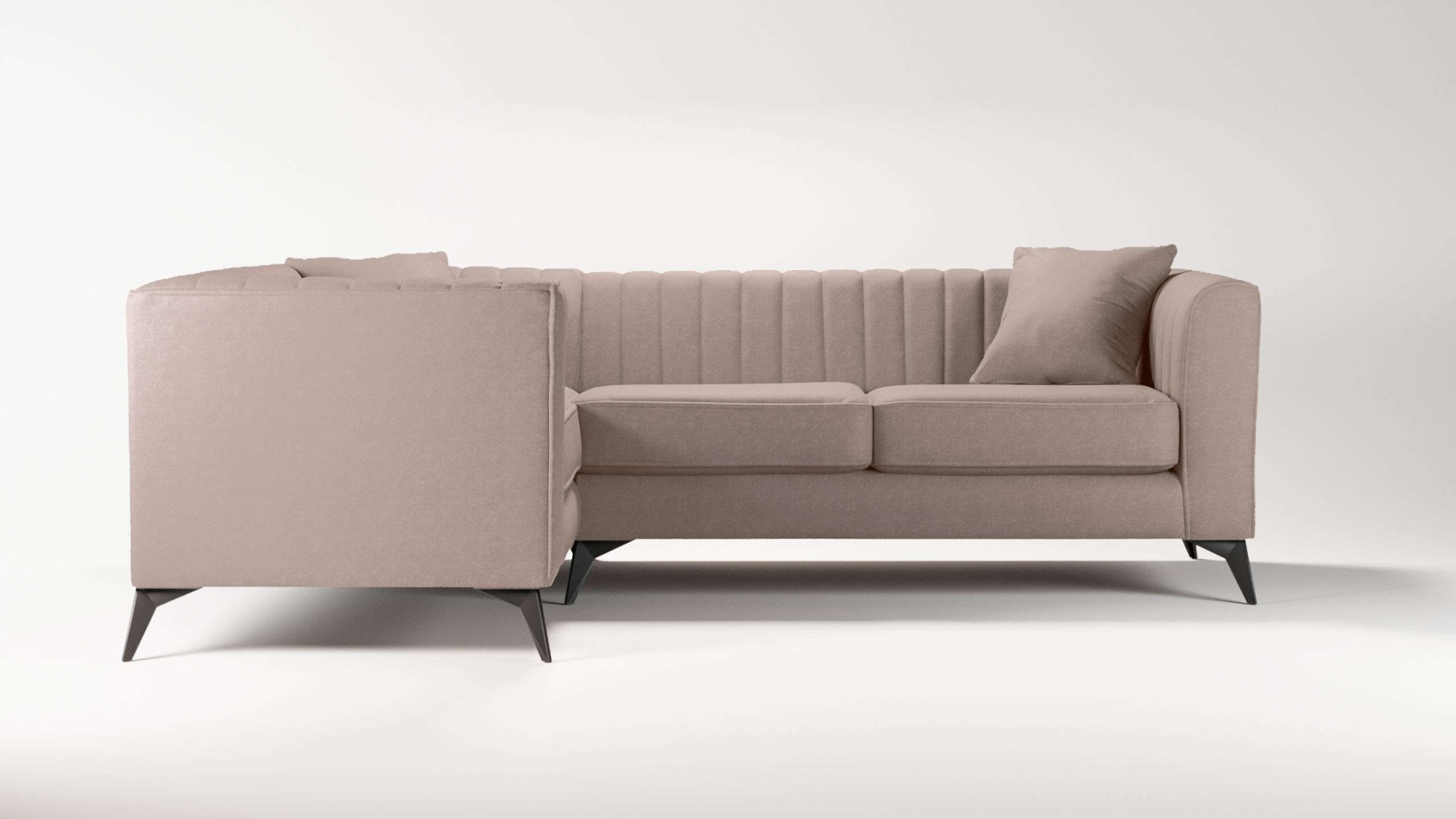 Places of Style Ecksofa "MATTHEW L-Form ideal für kleine Räume, Maße B/T/H: günstig online kaufen