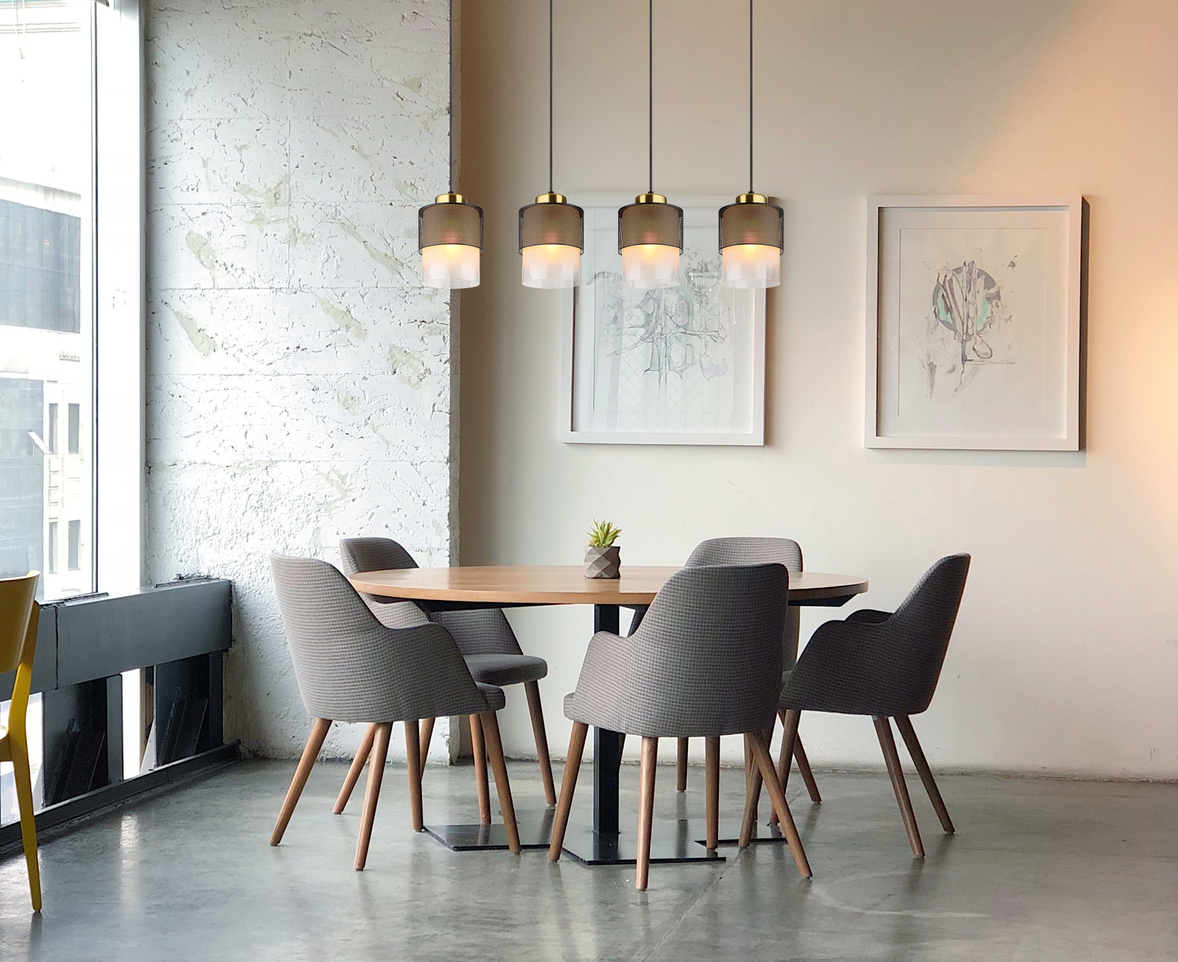 GLOBO LIGHTING Hängeleuchte »OLGA«, Leuchtmittel E27 | ohne Leuchtmittel, Hängelampe/Pendelleuchte/Esszimmer/Wohnzimmer/Esstisch