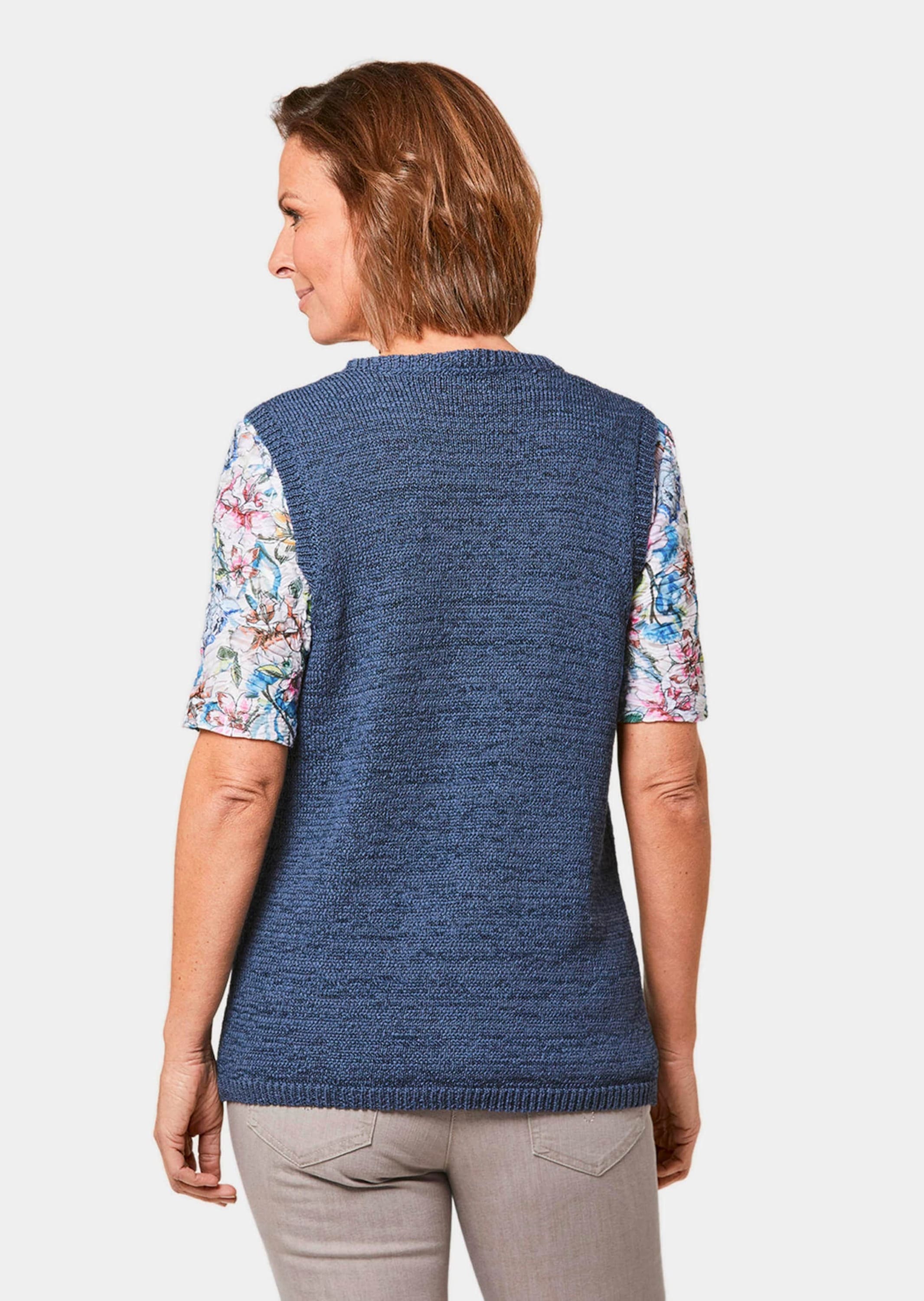 GOLDNER Strickjacke »Bändchengarnstrickweste Zeitlose Strickweste mit V-Ausschnitt«
