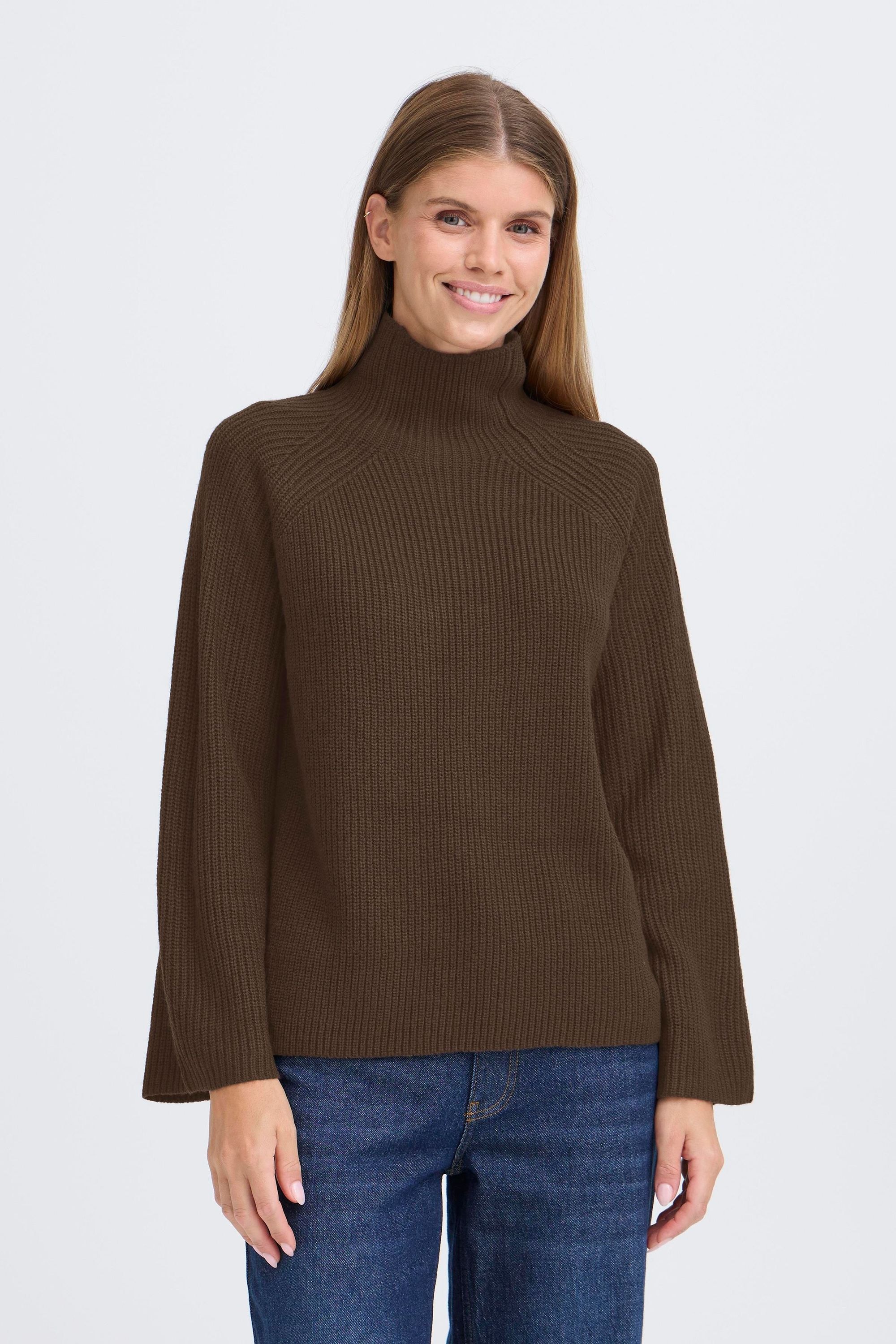 OXMO Strickfleece-Pullover »Strickpullover OXBMMNELLY TURTLENECK«