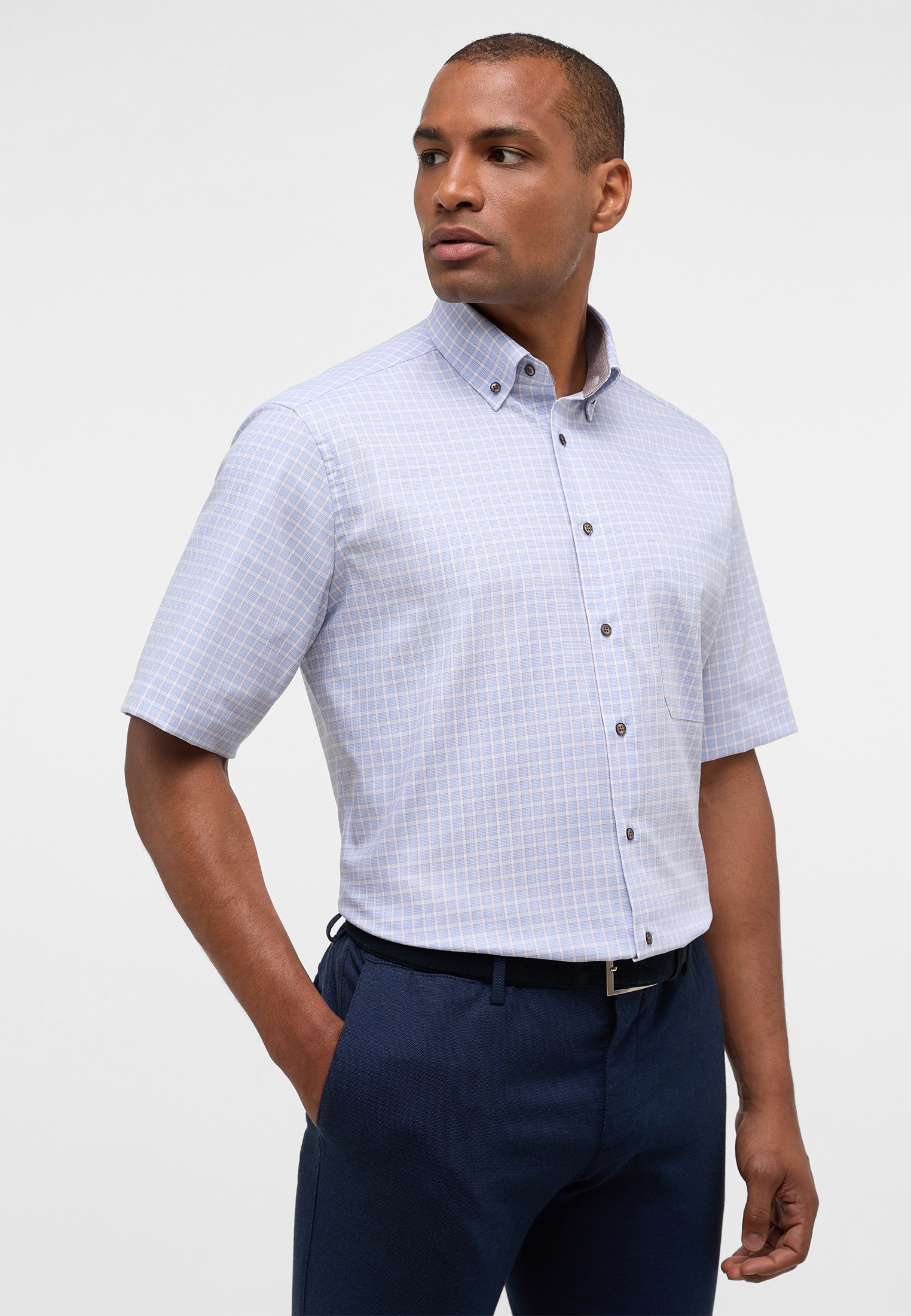 Eterna Kurzarmhemd "COMFORT FIT" NON IRON (bügelfrei) günstig online kaufen